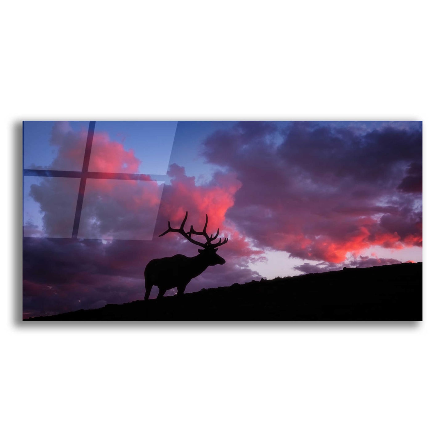 Epic Art 'Sunset in the Rockies - Rocky Mountain National Park' by Darren White, Acrylic Glass Wall Art,24x12