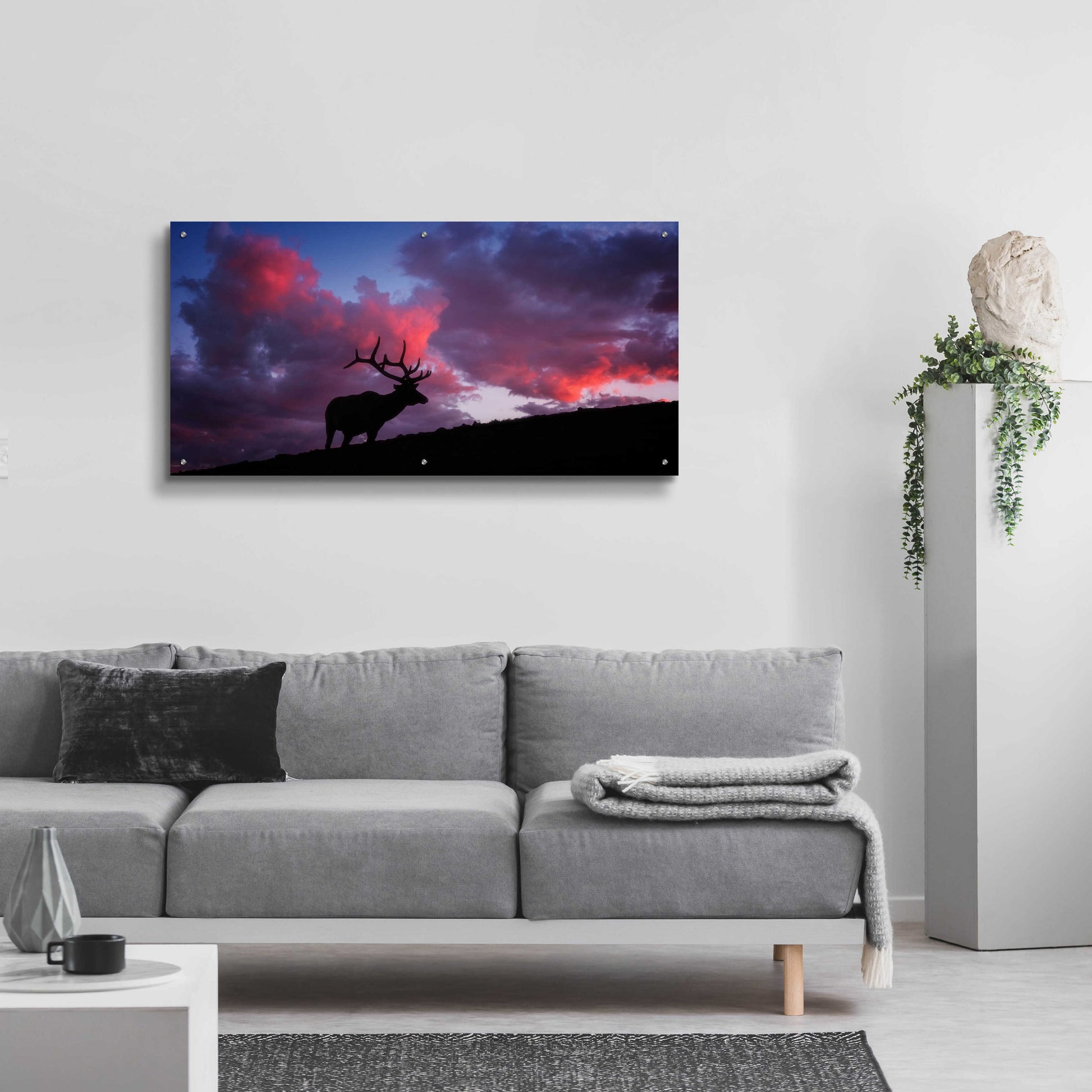 Epic Art 'Sunset in the Rockies - Rocky Mountain National Park' by Darren White, Acrylic Glass Wall Art,48x24