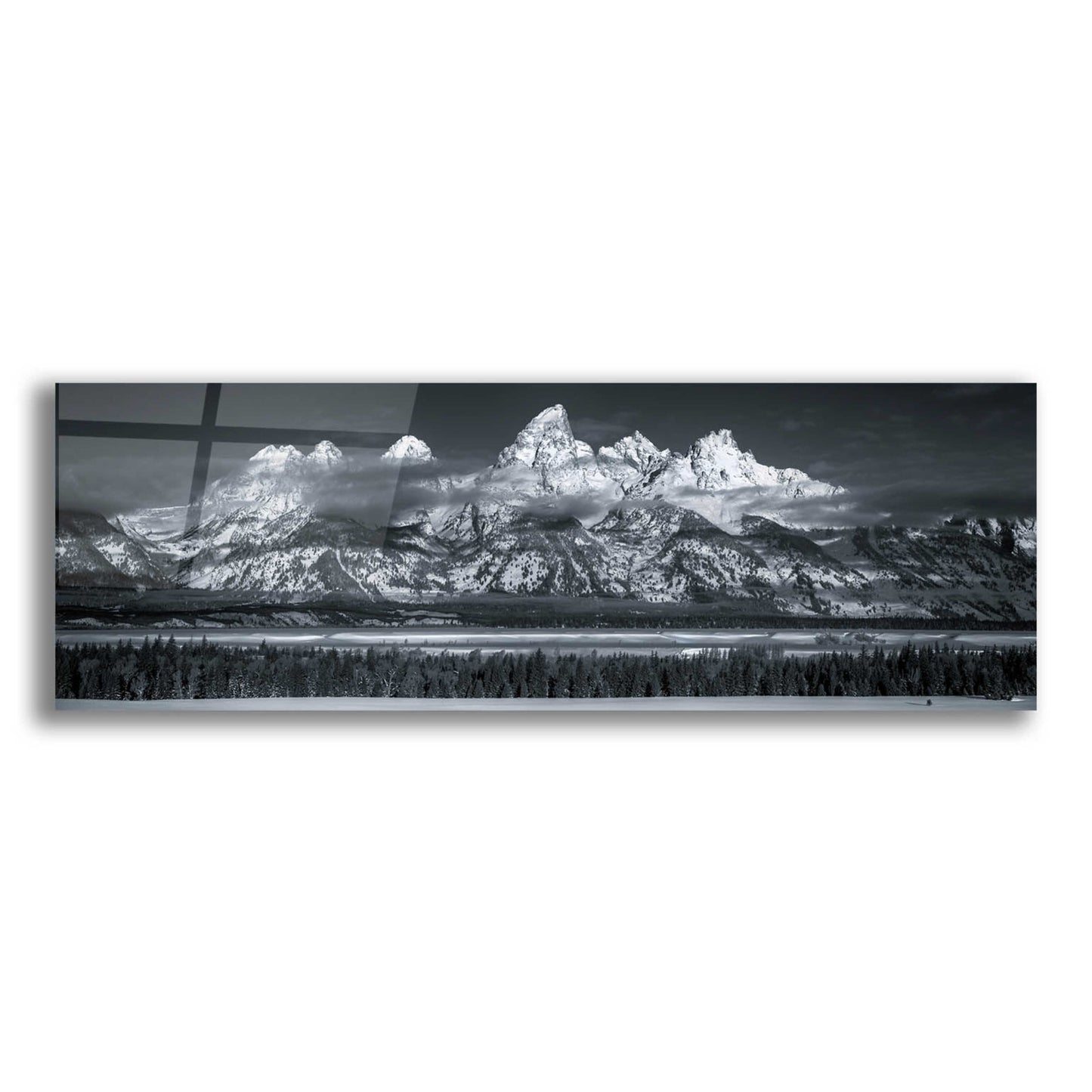 Epic Art 'Teton Pano Above Clouds - Grand Teton National Park' by Darren White, Acrylic Glass Wall Art