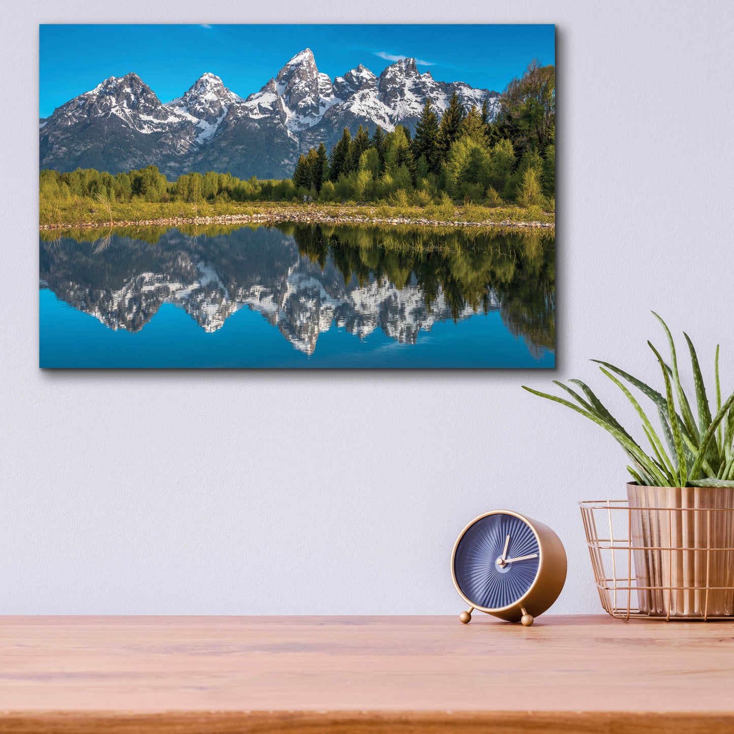 Epic Art 'Tetons in Color - Grand Teton National Park' by Darren White, Acrylic Glass Wall Art,16x12