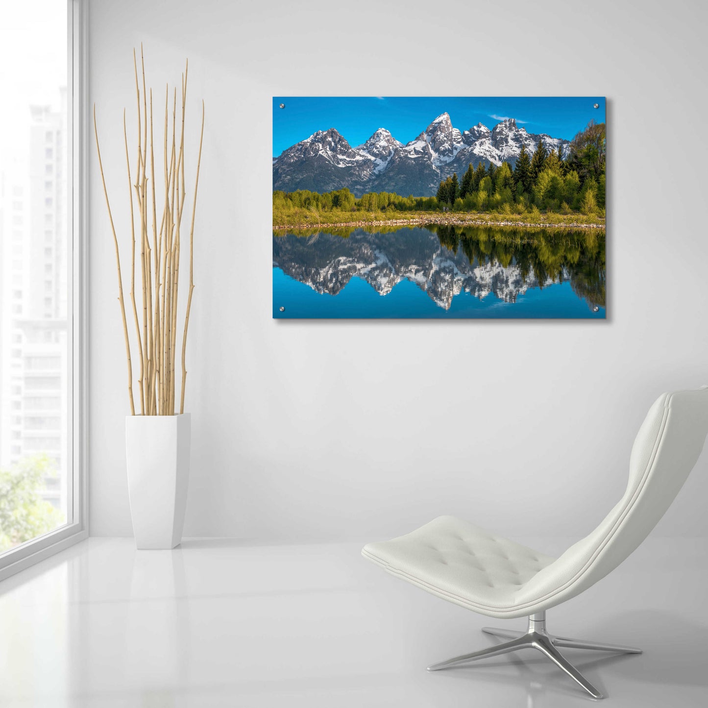 Epic Art 'Tetons in Color - Grand Teton National Park' by Darren White, Acrylic Glass Wall Art,36x24