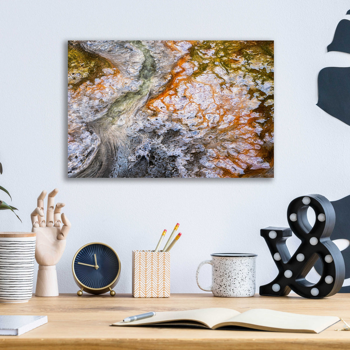 Epic Art 'Thermal Art - Yellowstone National Park' by Darren White, Acrylic Glass Wall Art,16x12