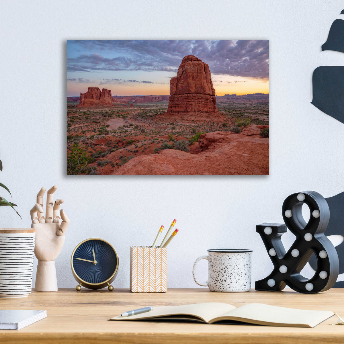Epic Art 'Valley Views - Arches National Park' by Darren White, Acrylic Glass Wall Art,16x12