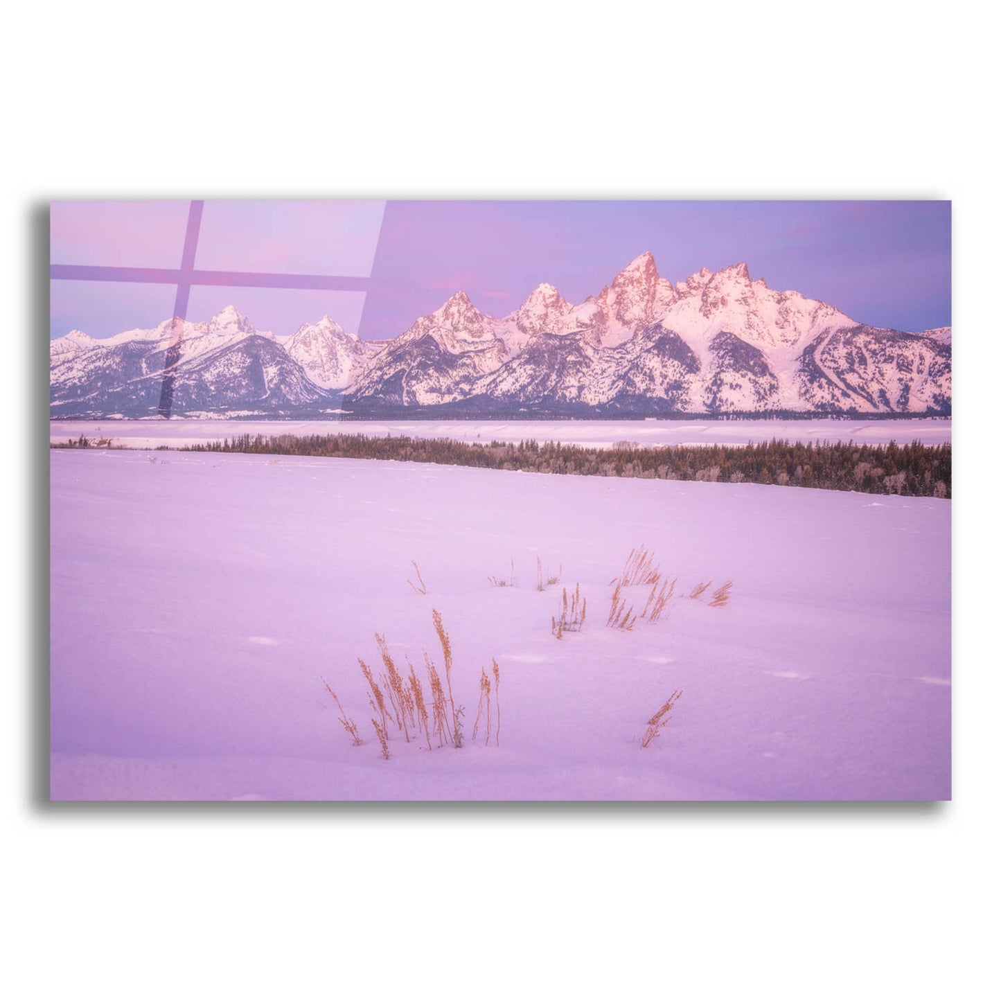 Epic Art 'Winter Calm - Grand Teton National Park' by Darren White, Acrylic Glass Wall Art,24x16