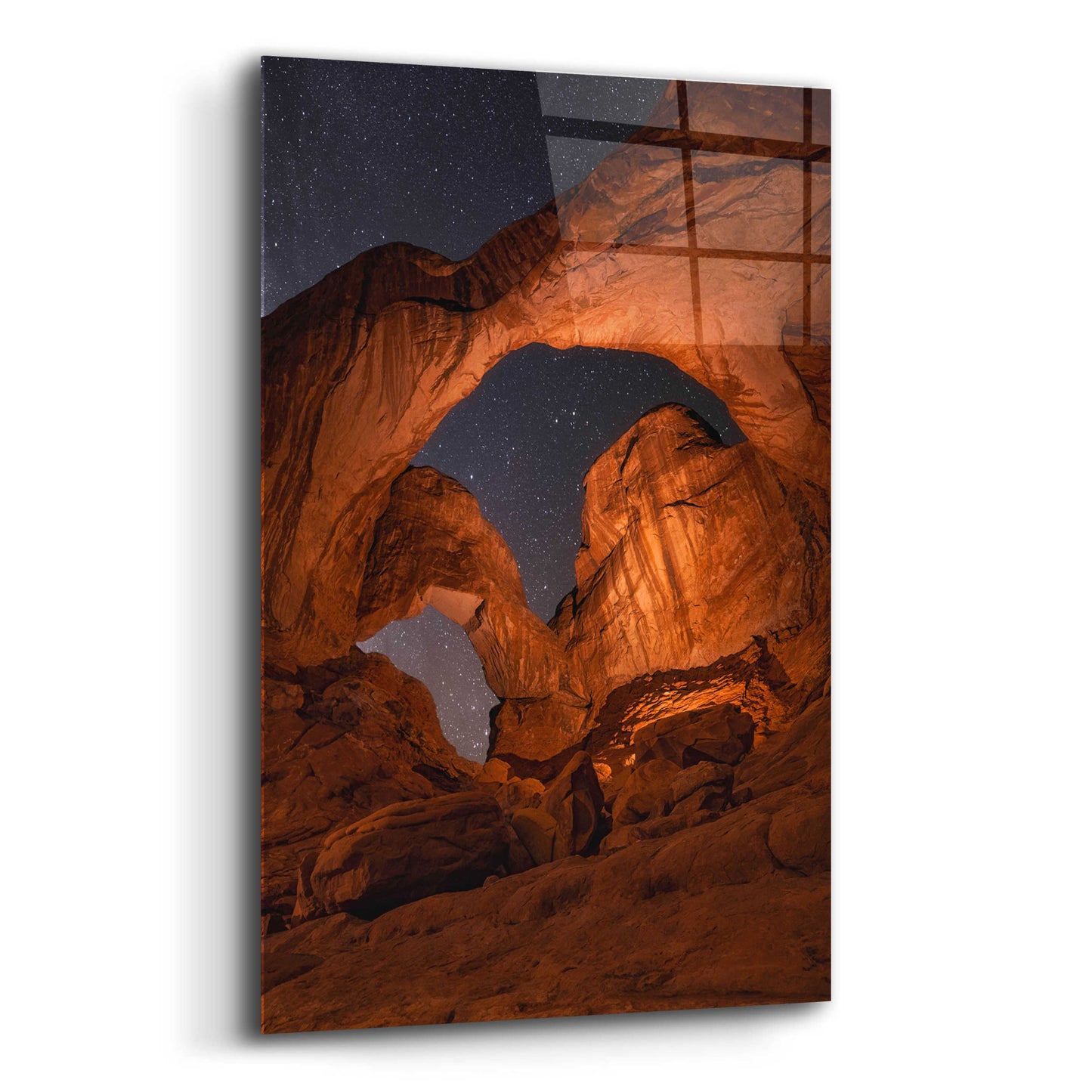 Epic Art 'Wonders of the Night - Arches National Park' by Darren White, Acrylic Glass Wall Art,12x16