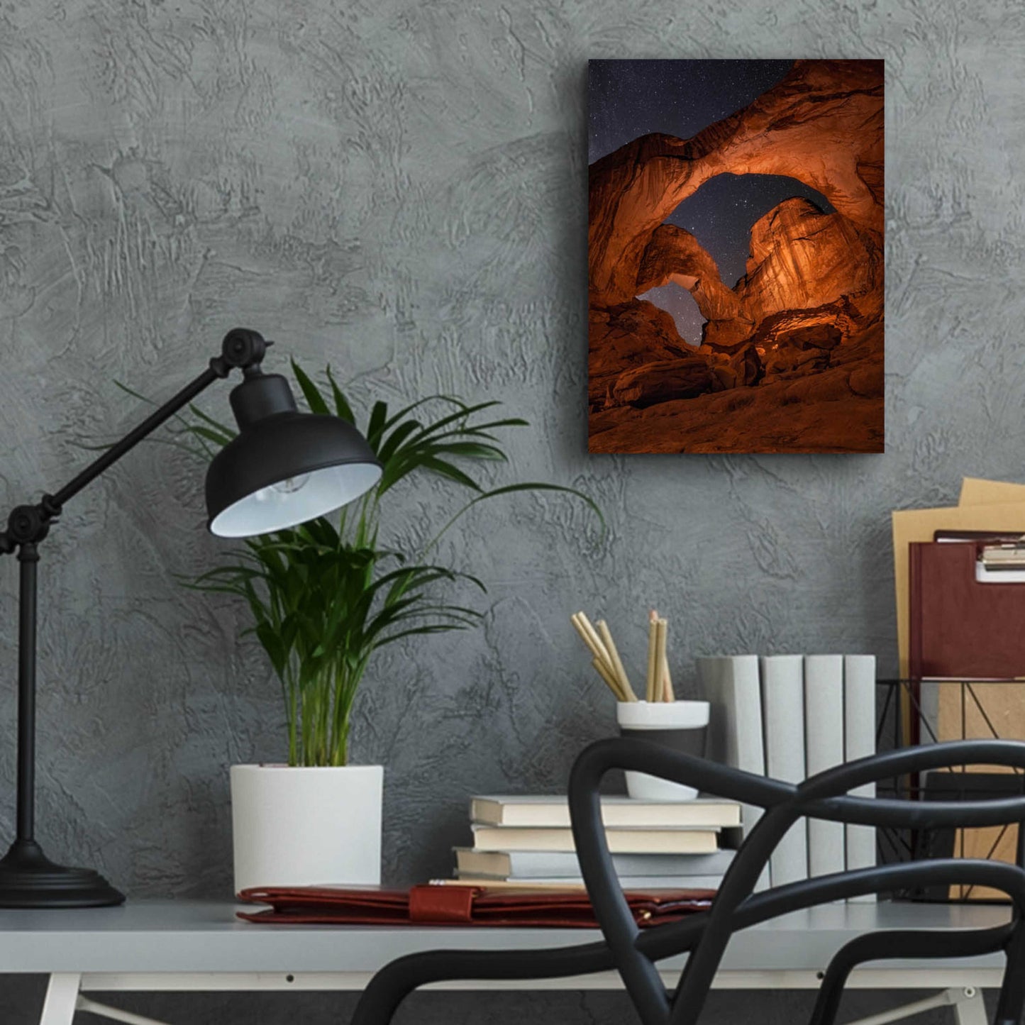 Epic Art 'Wonders of the Night - Arches National Park' by Darren White, Acrylic Glass Wall Art,12x16