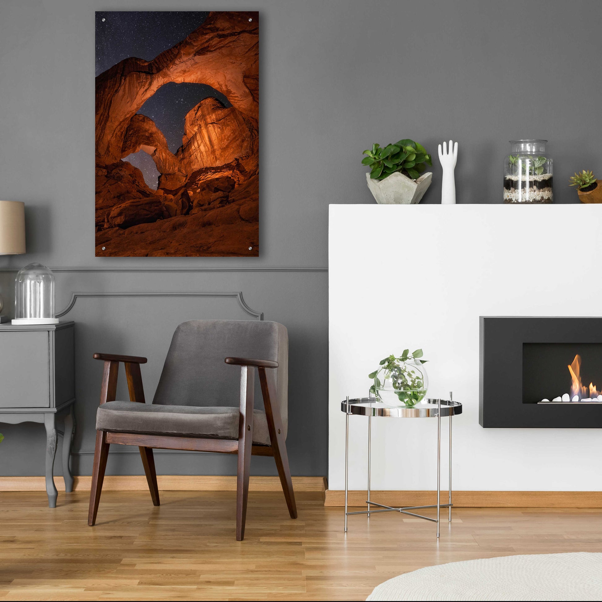 Epic Art 'Wonders of the Night - Arches National Park' by Darren White, Acrylic Glass Wall Art,24x36