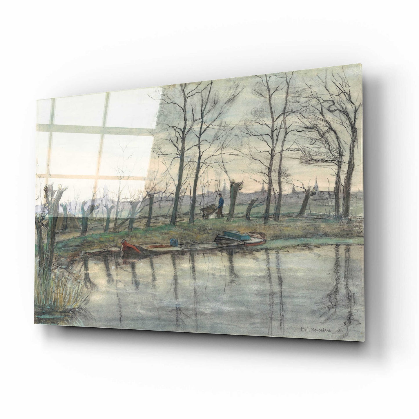 Epic Art 'Amsterdam Skyline Viewed from the West 1894–1904' by Piet Mondrian, Acrylic Glass Wall Art,16x12