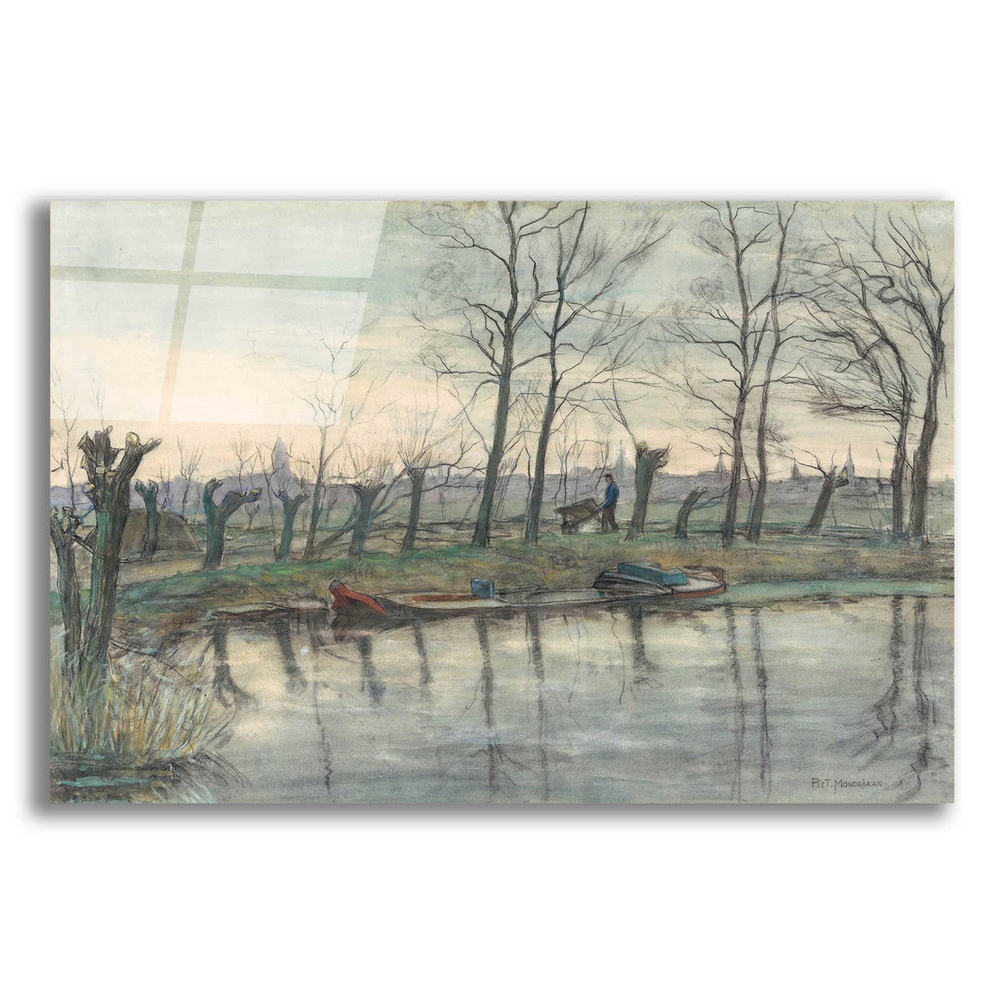 Epic Art 'Amsterdam Skyline Viewed from the West 1894–1904' by Piet Mondrian, Acrylic Glass Wall Art,16x12