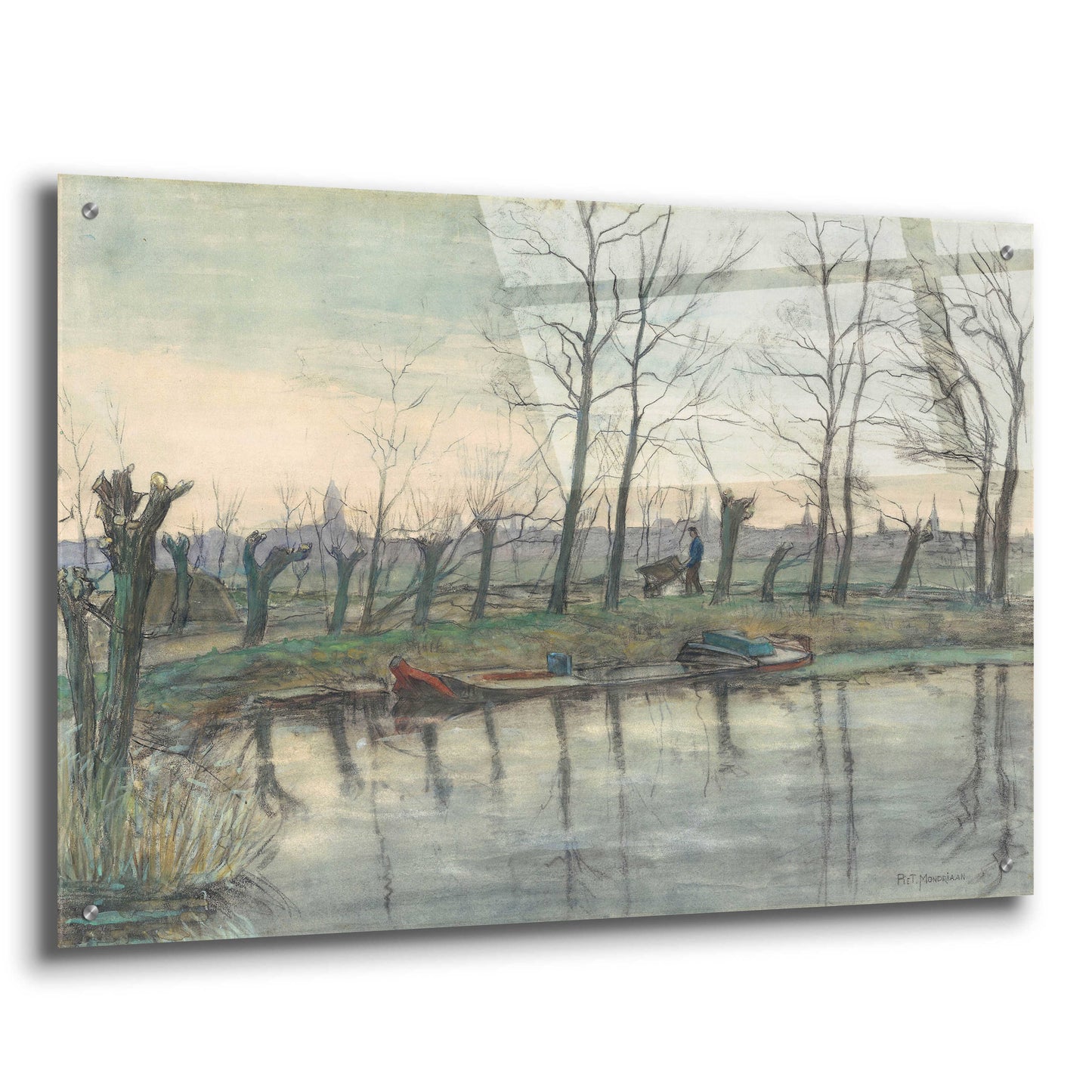 Epic Art 'Amsterdam Skyline Viewed from the West 1894–1904' by Piet Mondrian, Acrylic Glass Wall Art,36x24