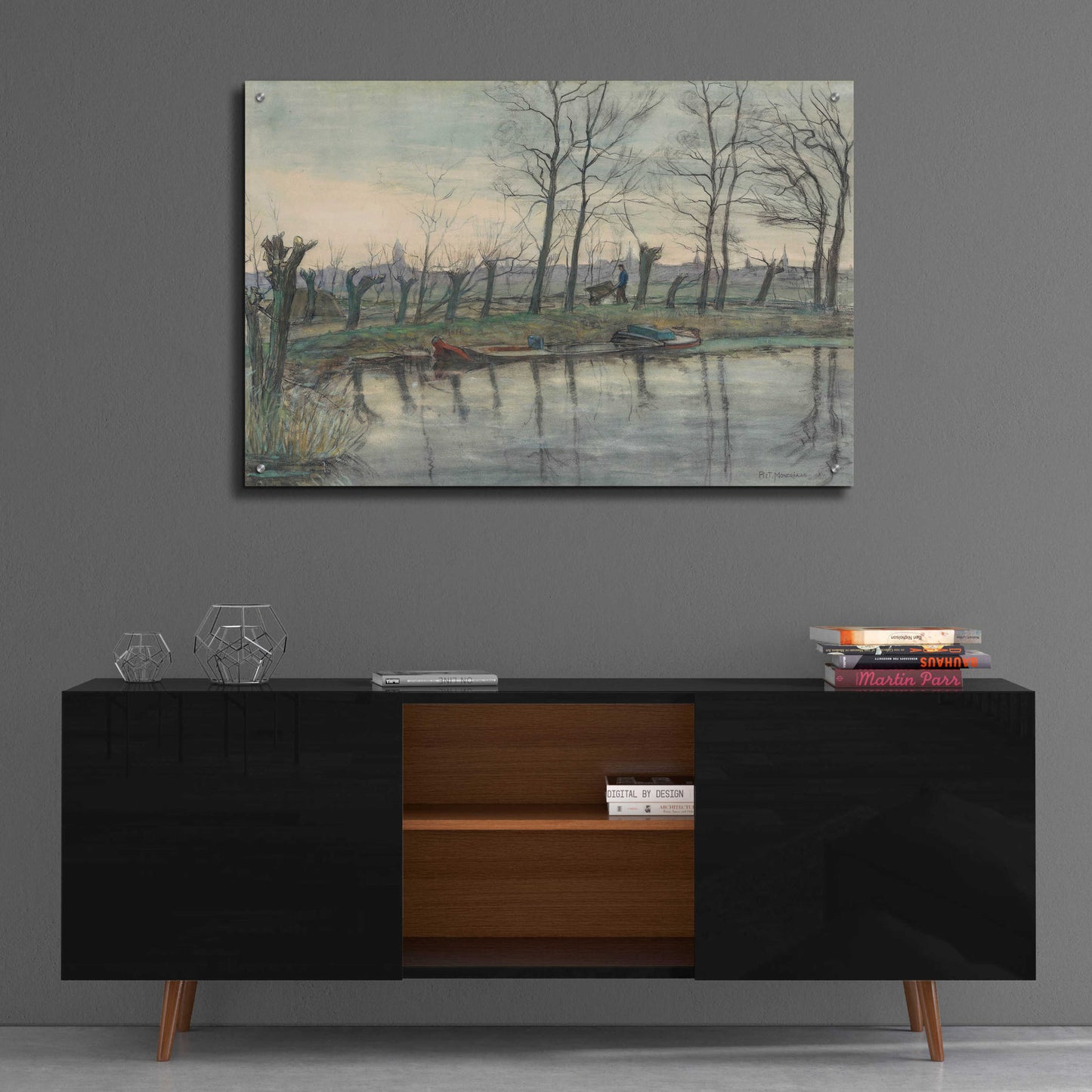 Epic Art 'Amsterdam Skyline Viewed from the West 1894–1904' by Piet Mondrian, Acrylic Glass Wall Art,36x24