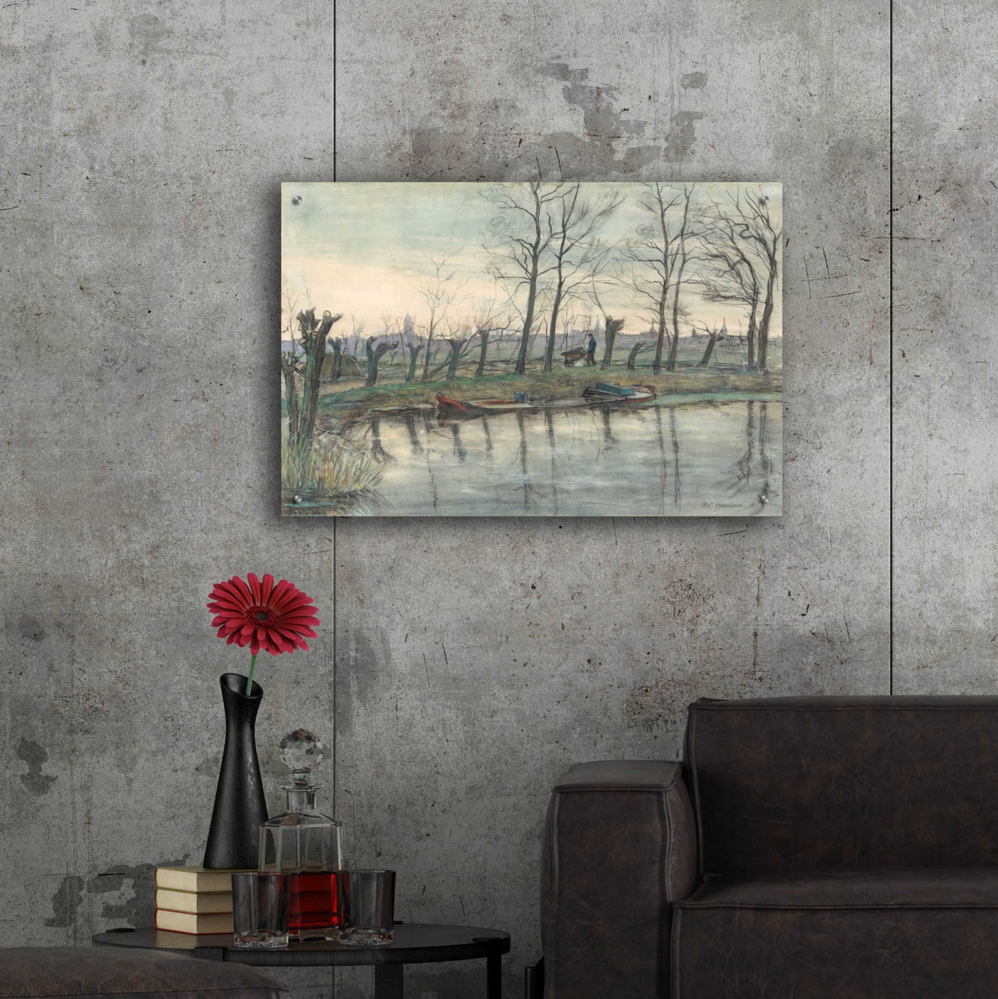 Epic Art 'Amsterdam Skyline Viewed from the West 1894–1904' by Piet Mondrian, Acrylic Glass Wall Art,36x24