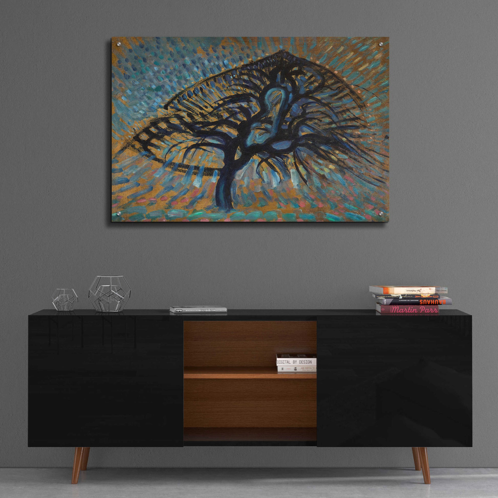 Epic Art 'Apple Tree, Pointillist Version 1908–1909' by Piet Mondrian, Acrylic Glass Wall Art,36x24