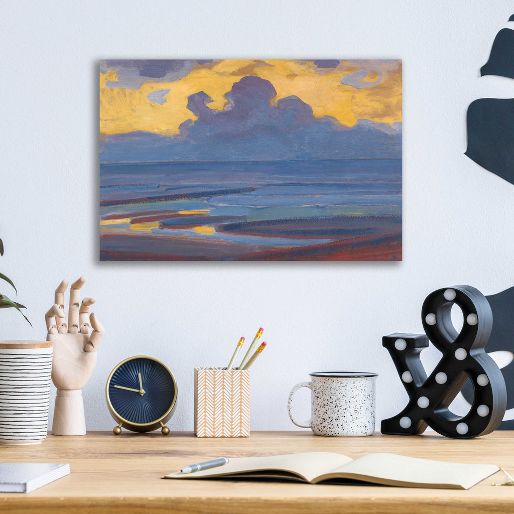 Epic Art 'By the Sea-1909' by Piet Mondrian, Acrylic Glass Wall Art,16x12