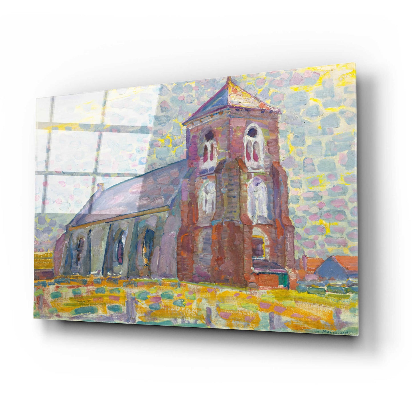 Epic Art 'Church In Zoutelande-1909' by Piet Mondrian, Acrylic Glass Wall Art,24x16
