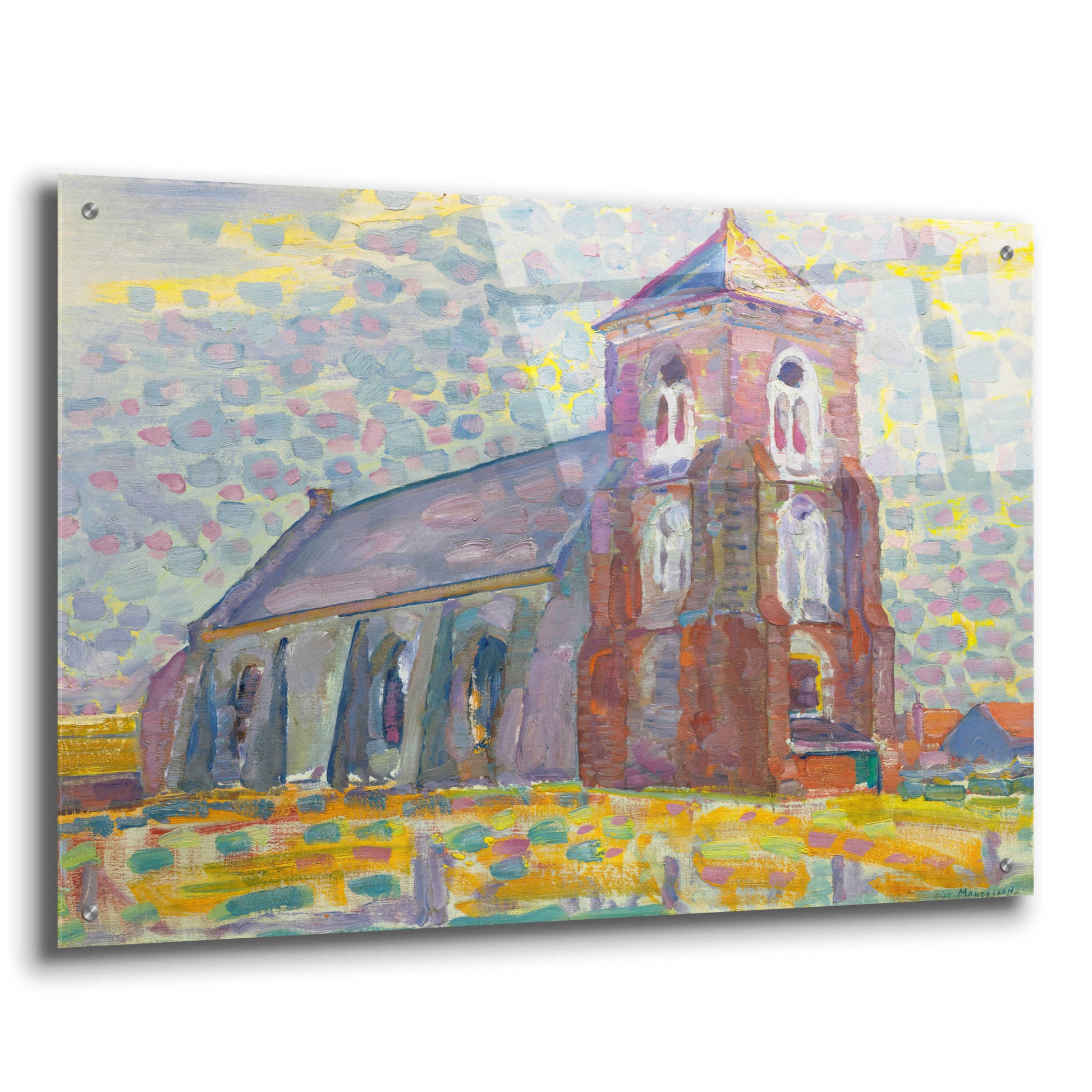 Epic Art 'Church In Zoutelande-1909' by Piet Mondrian, Acrylic Glass Wall Art,36x24