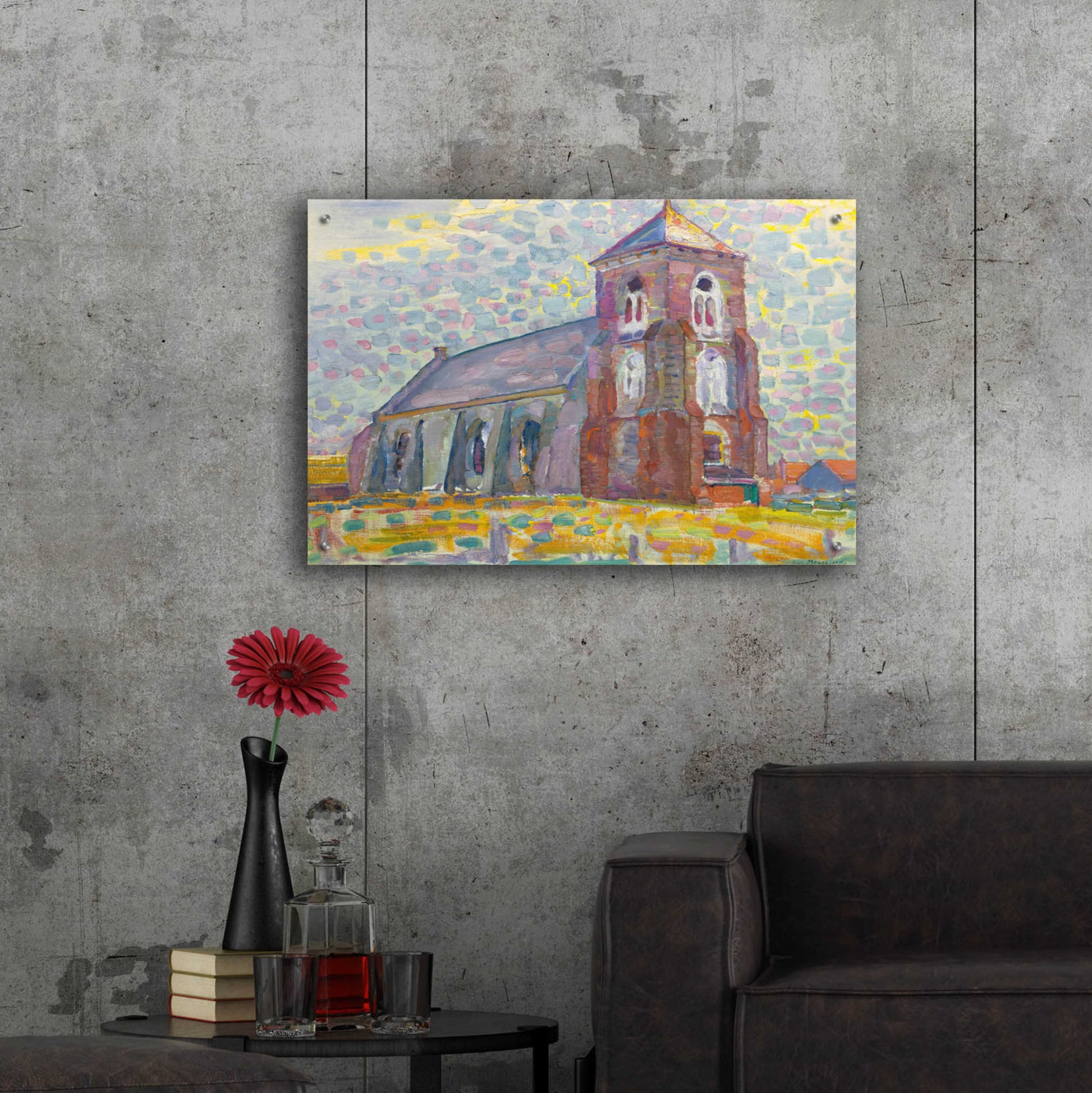 Epic Art 'Church In Zoutelande-1909' by Piet Mondrian, Acrylic Glass Wall Art,36x24