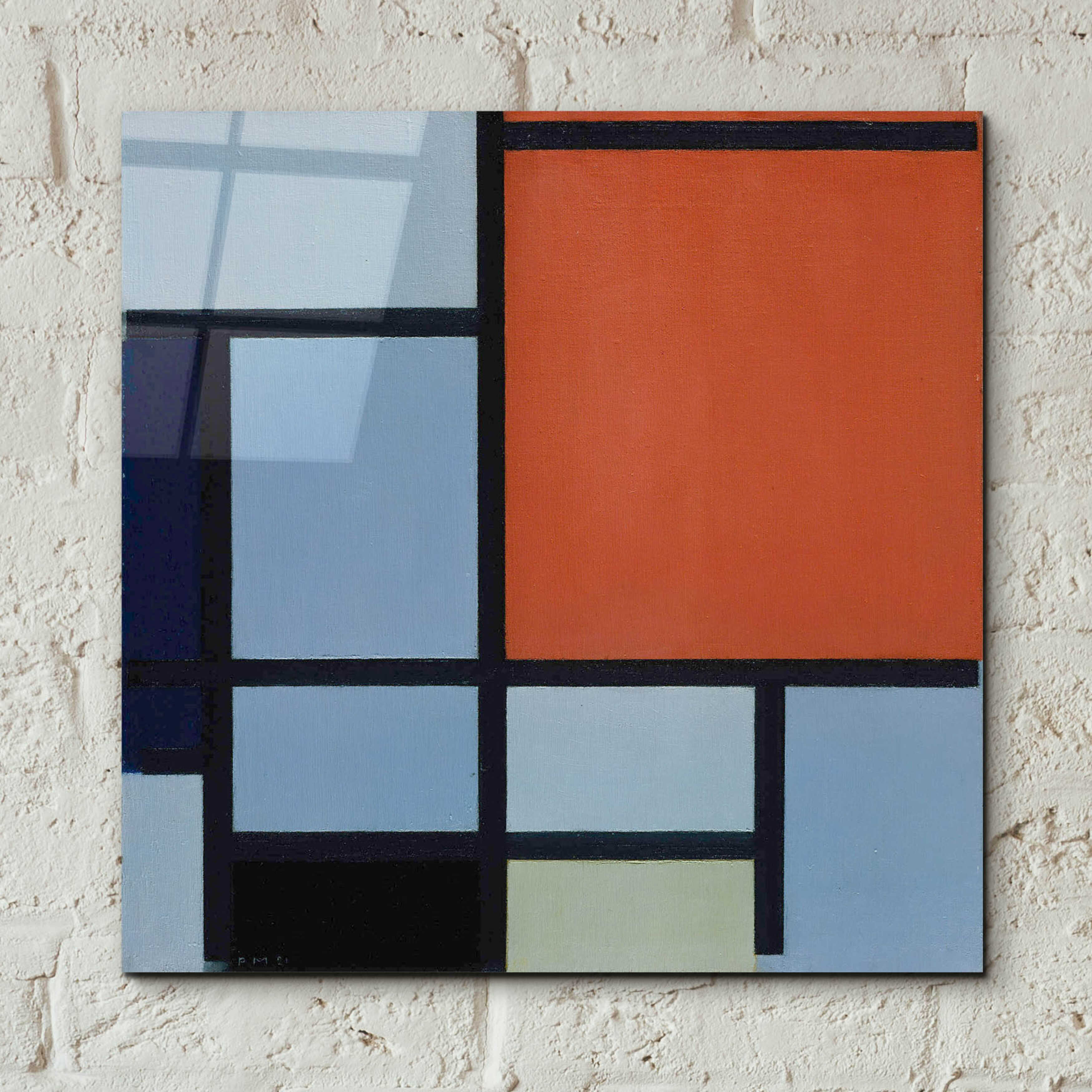 Epic Art 'Composition 1921' by Piet Mondrian, Acrylic Glass Wall