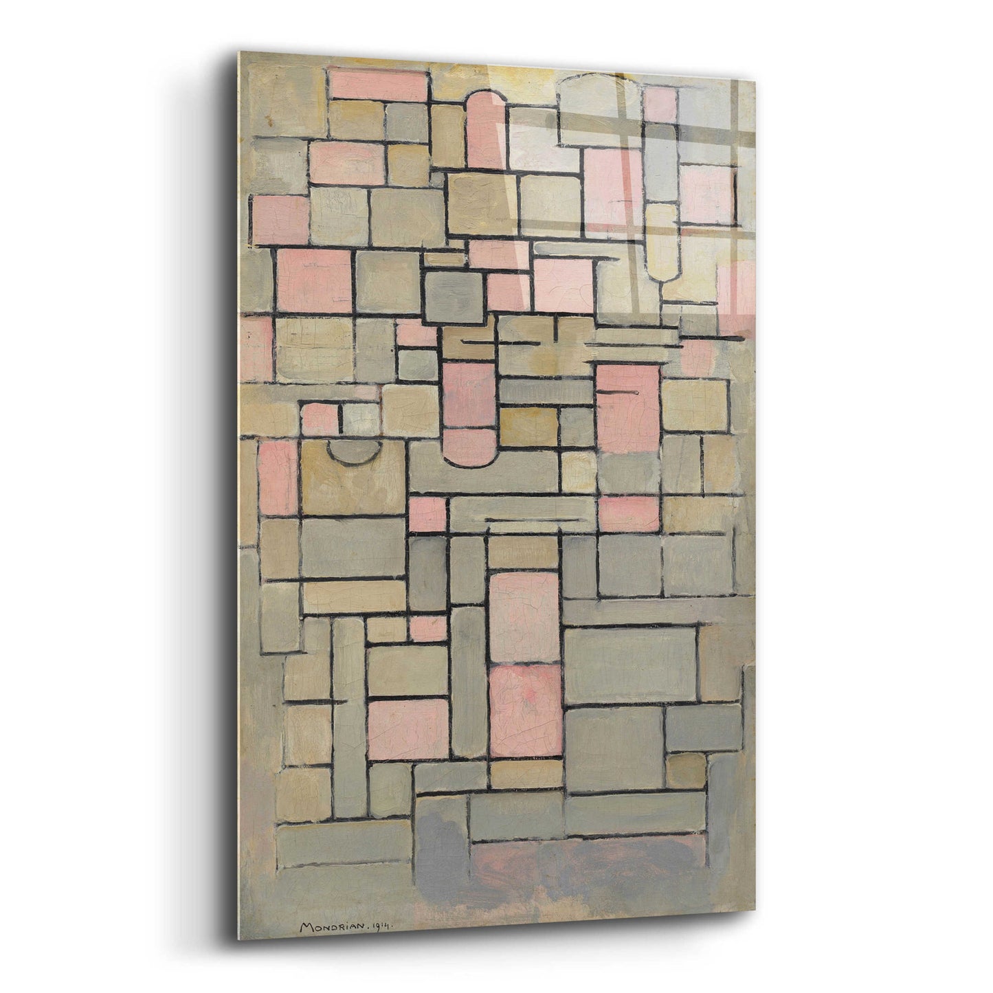 Epic Art 'Composition 8, 1914' by Piet Mondrian, Acrylic Glass Wall Art,12x16