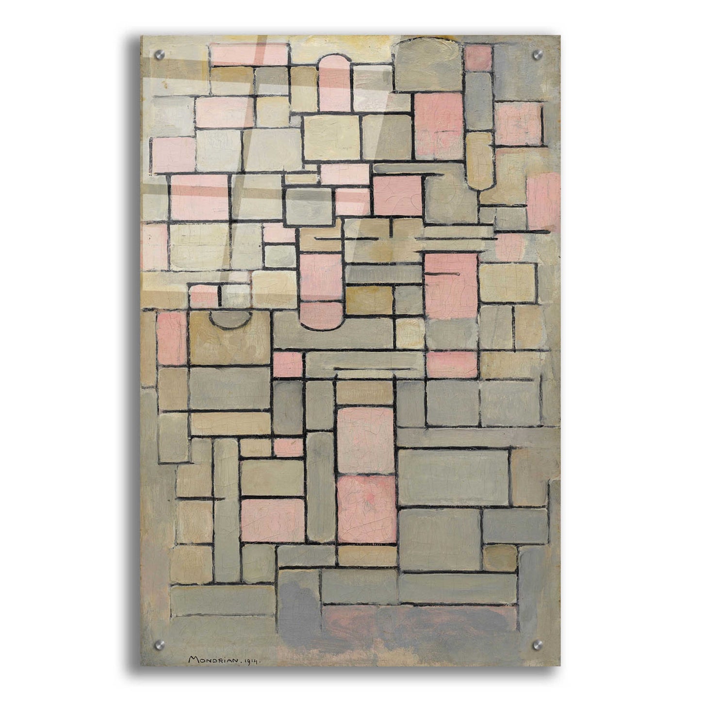 Epic Art 'Composition 8, 1914' by Piet Mondrian, Acrylic Glass Wall Art,24x36