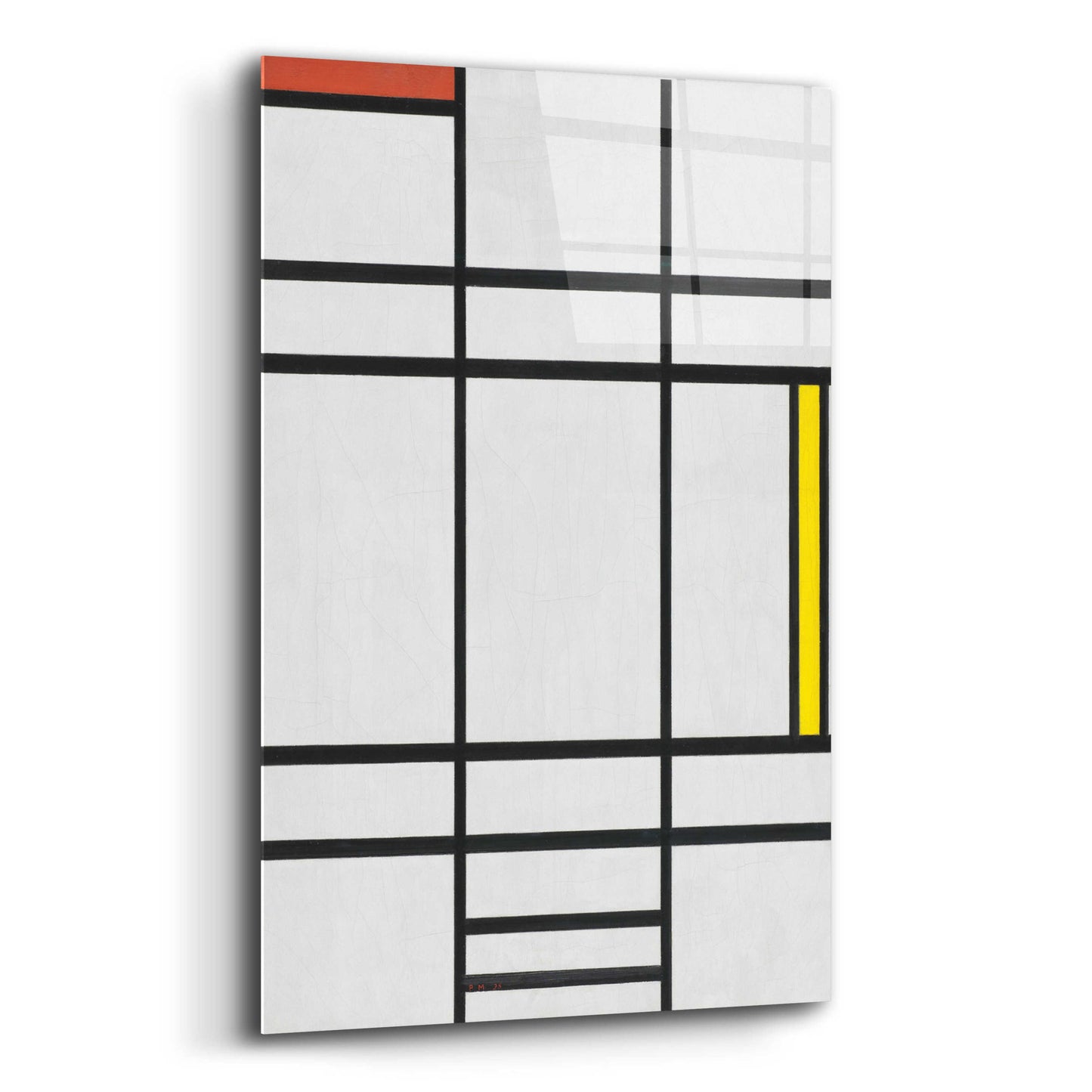 Epic Art 'Composition in White, Red, and Yellow, 1936' by Piet Mondrian, Acrylic Glass Wall Art,12x16