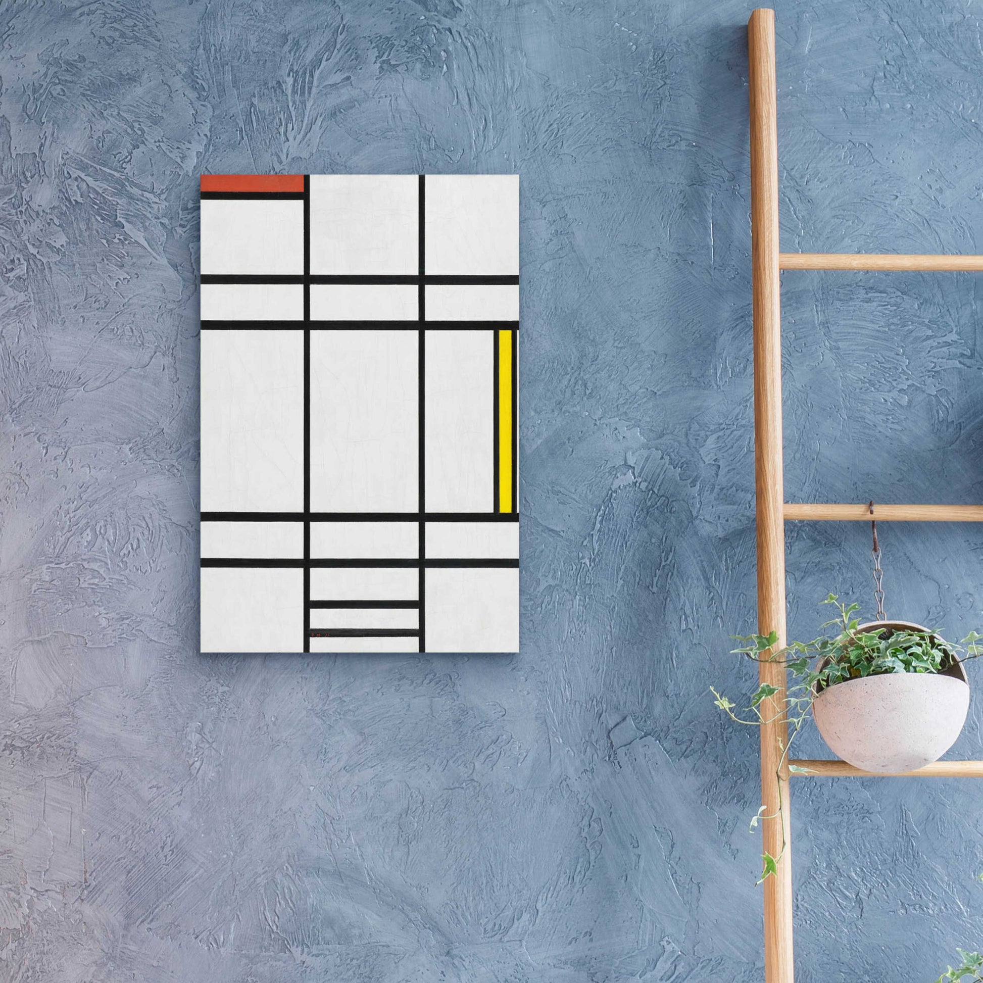 Epic Art 'Composition in White, Red, and Yellow, 1936' by Piet Mondrian, Acrylic Glass Wall Art,16x24