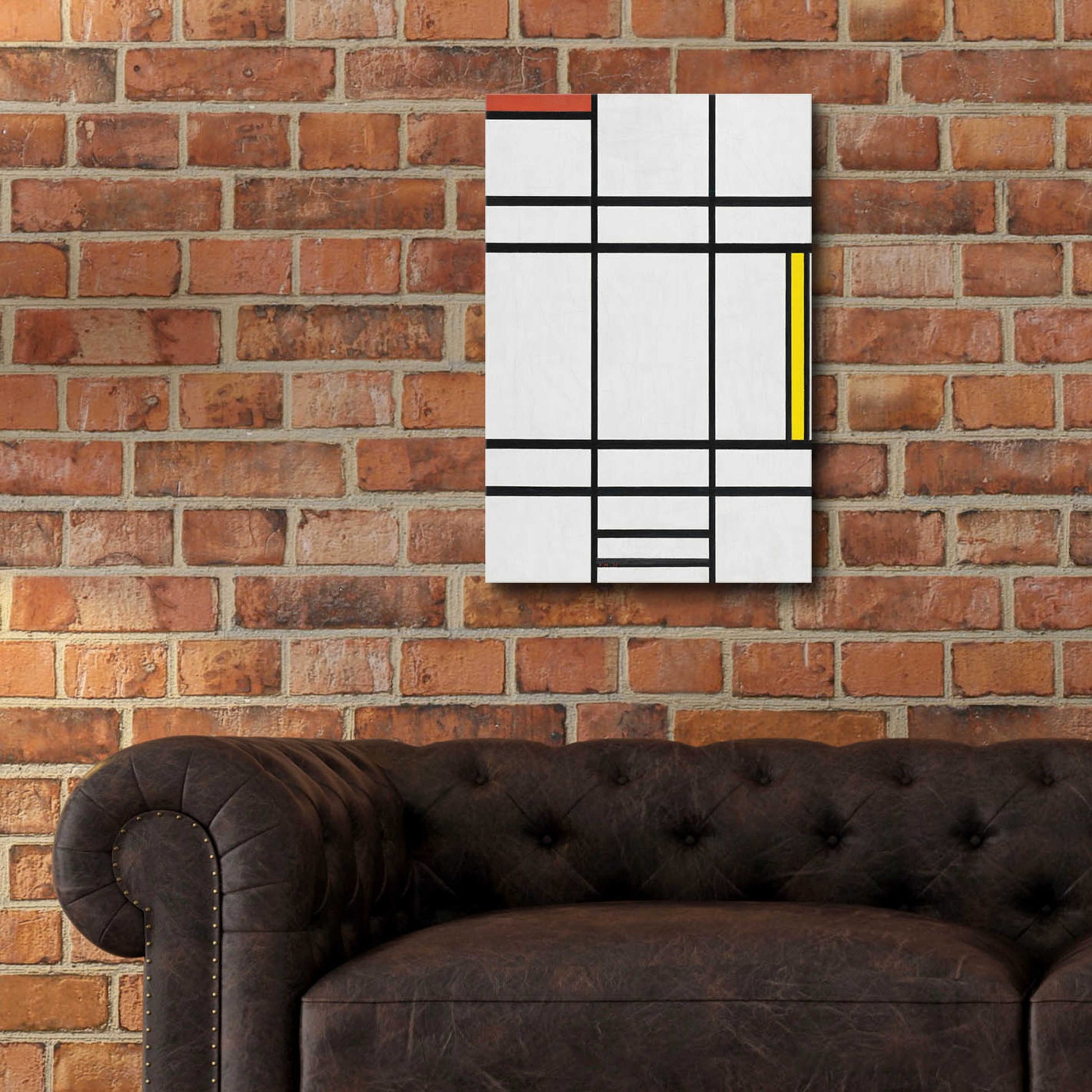 Epic Art 'Composition in White, Red, and Yellow, 1936' by Piet Mondrian, Acrylic Glass Wall Art,16x24