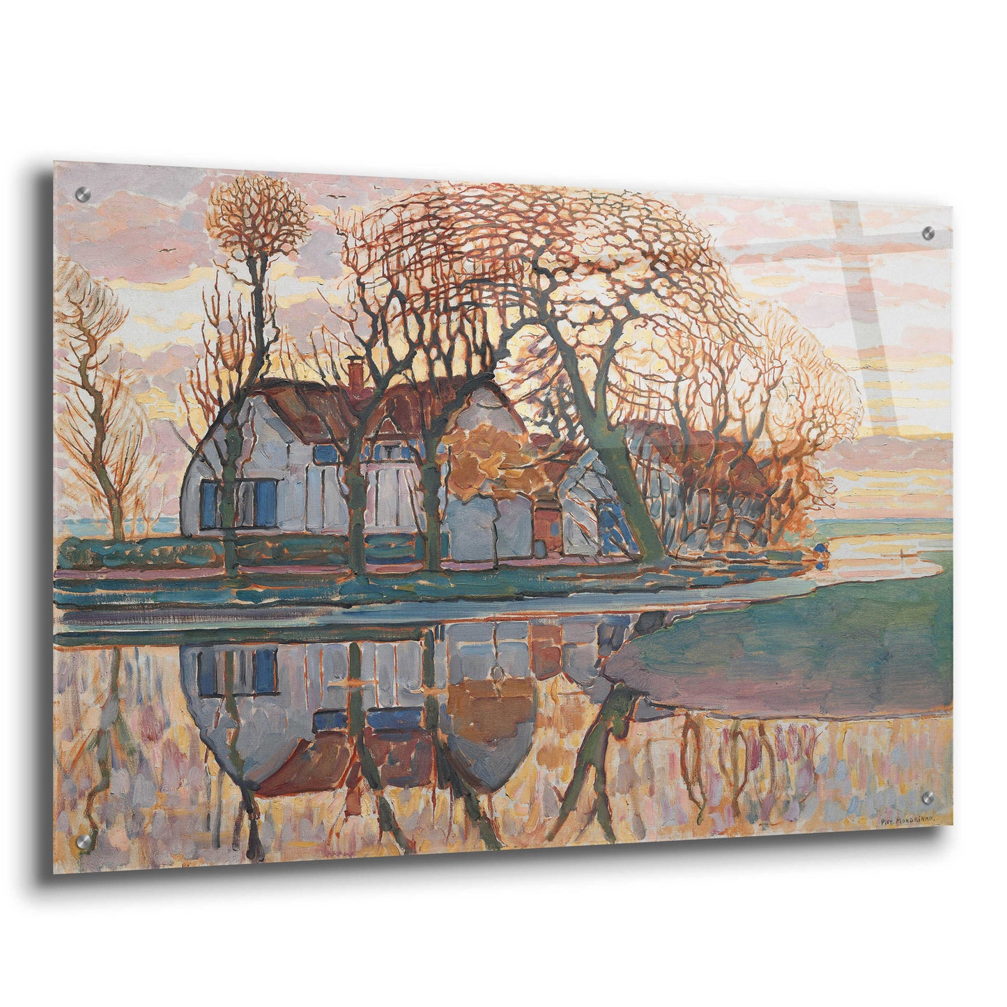 Epic Art 'Farm near Duivendrecht, 1916' by Piet Mondrian, Acrylic Glass Wall Art,36x24