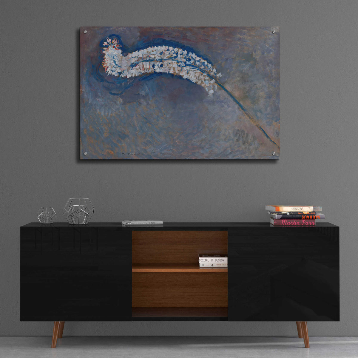 Epic Art 'Foxtail Lily' by Piet Mondrian, Acrylic Glass Wall Art,36x24