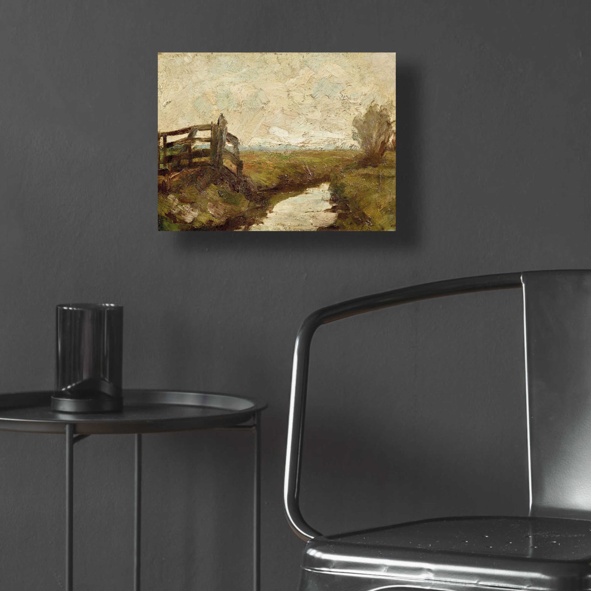 Epic Art 'Irrigation Ditch with Wood Gate at Left, 1894-1895' by Piet Mondrian, Acrylic Glass Wall Art,16x12