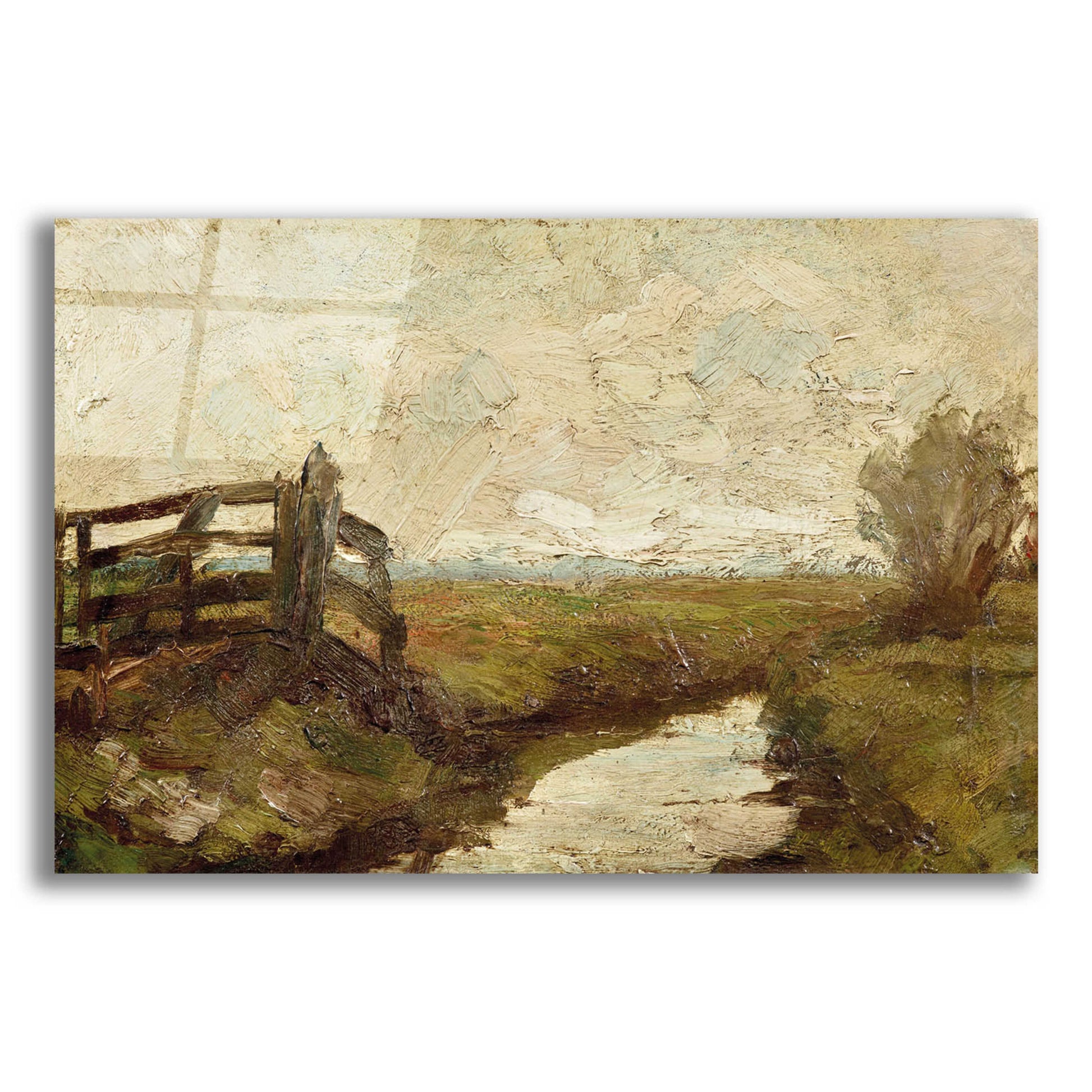 Epic Art 'Irrigation Ditch with Wood Gate at Left, 1894-1895' by Piet Mondrian, Acrylic Glass Wall Art,16x12