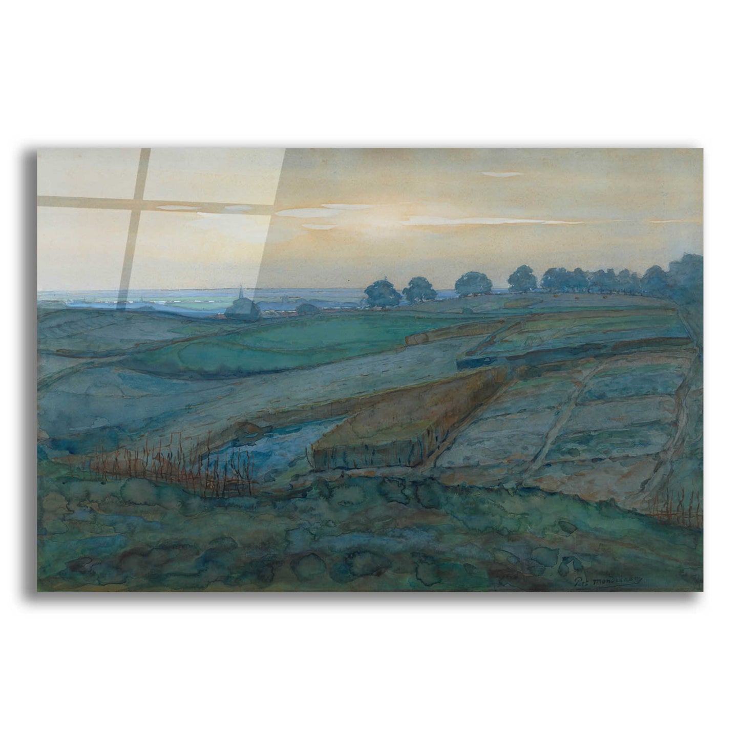 Epic Art 'Landscape near Arnhem, 1900–1901' by Piet Mondrian, Acrylic Glass Wall Art,16x12