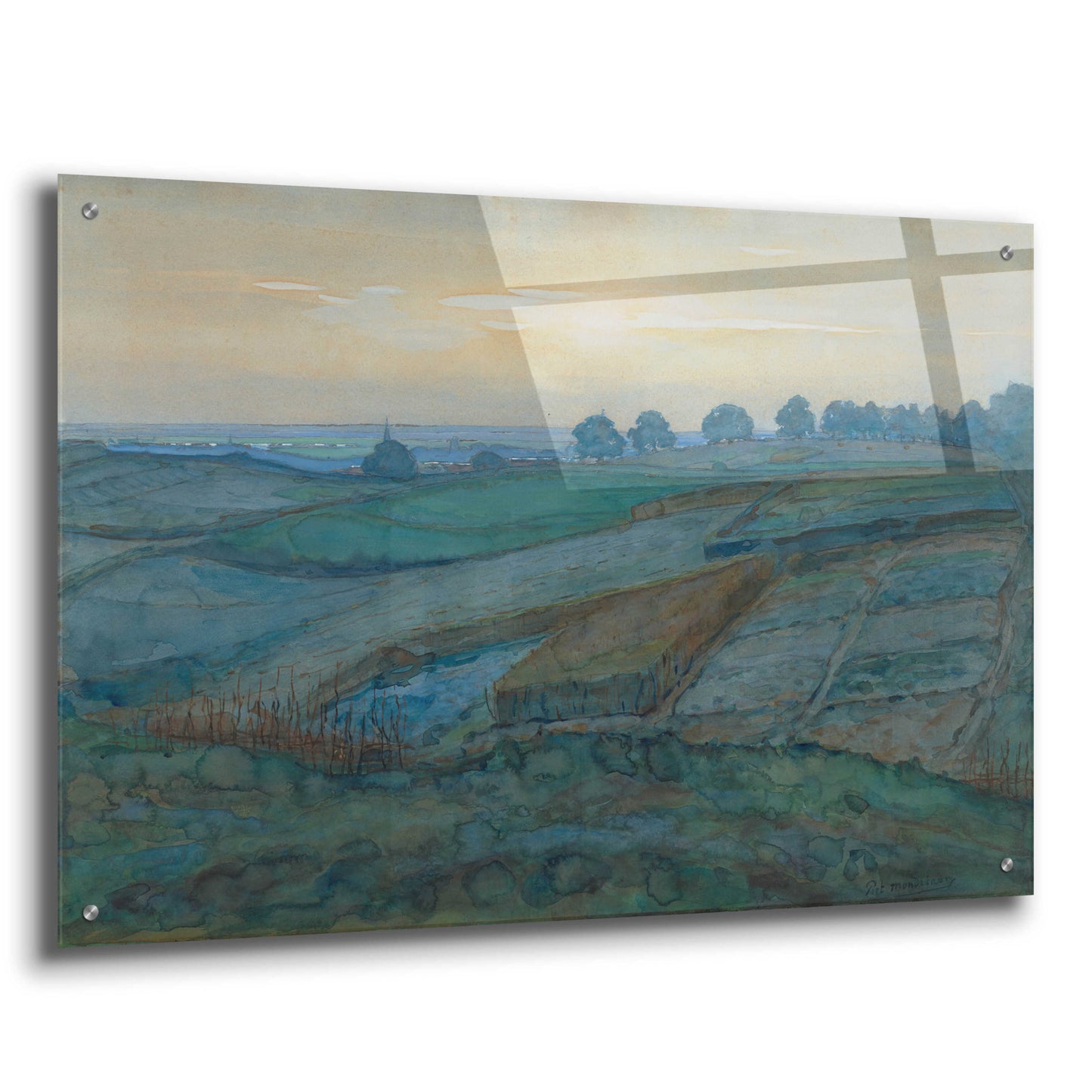 Epic Art 'Landscape near Arnhem, 1900–1901' by Piet Mondrian, Acrylic Glass Wall Art,36x24