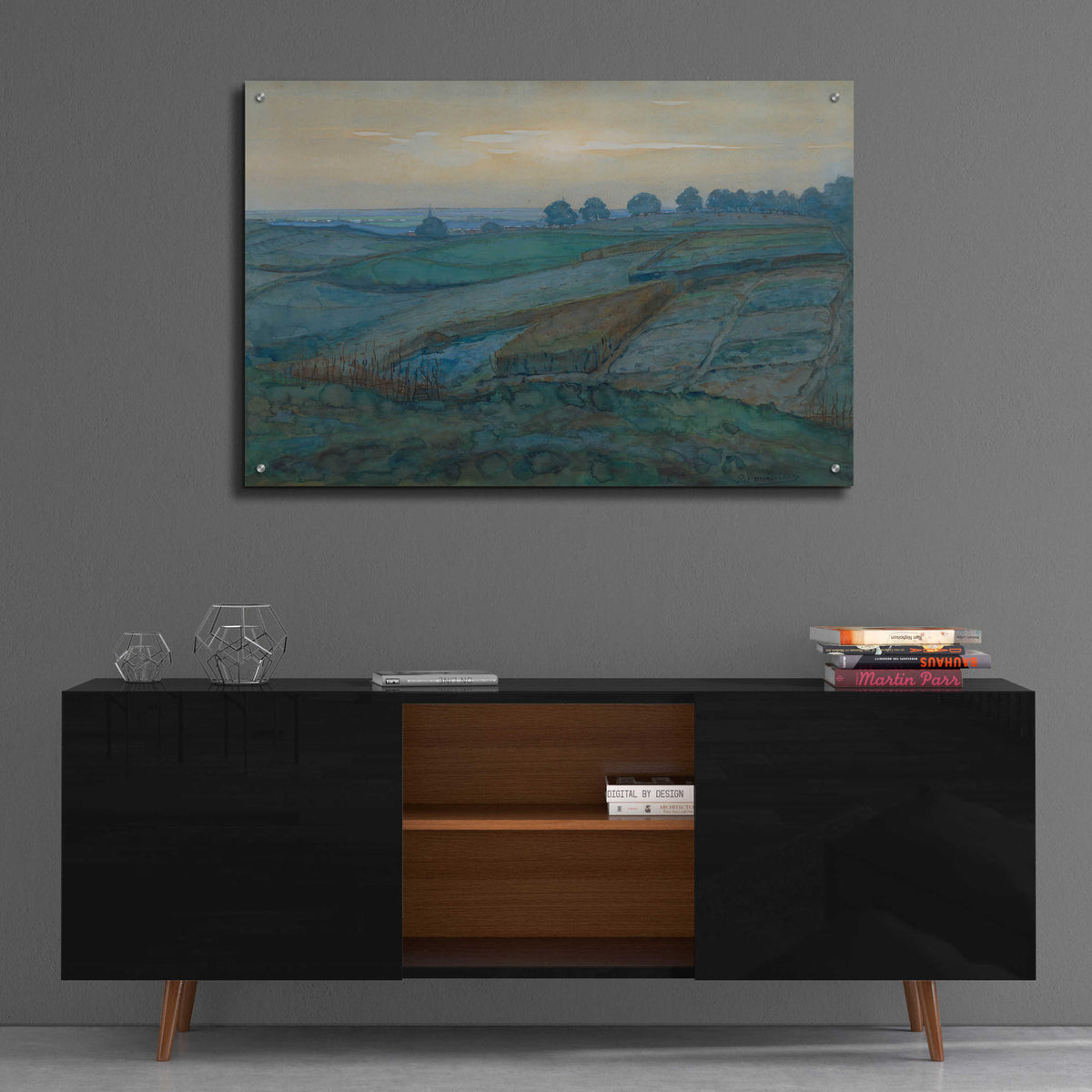 Epic Art 'Landscape near Arnhem, 1900–1901' by Piet Mondrian, Acrylic Glass Wall Art,36x24
