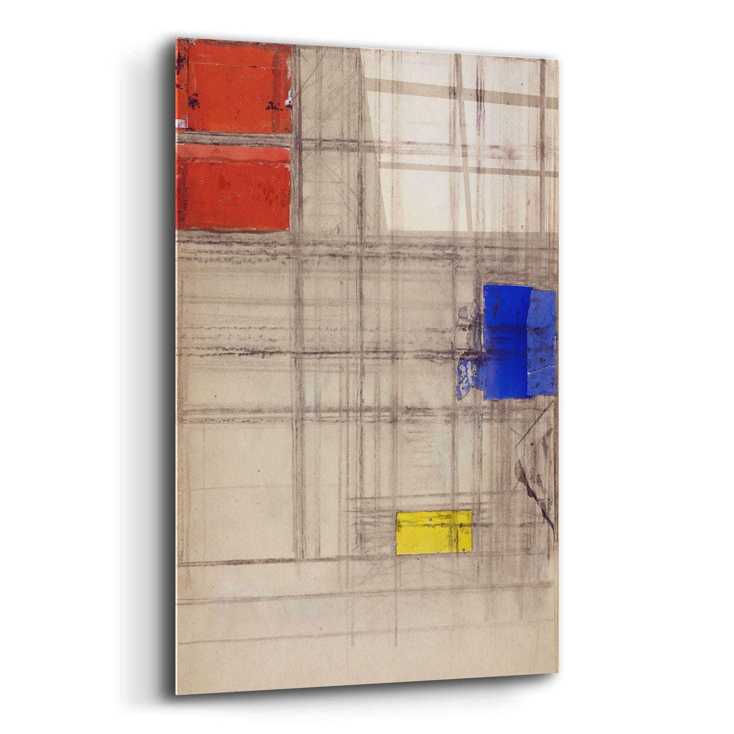 Epic Art 'Study for a Composition, 1940–1941' by Piet Mondrian, Acrylic Glass Wall Art,12x16