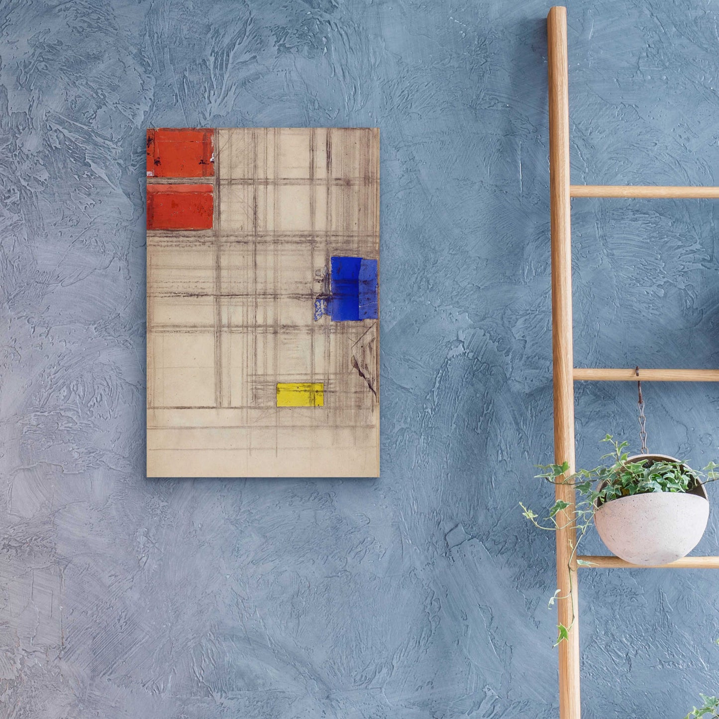 Epic Art 'Study for a Composition, 1940–1941' by Piet Mondrian, Acrylic Glass Wall Art,16x24