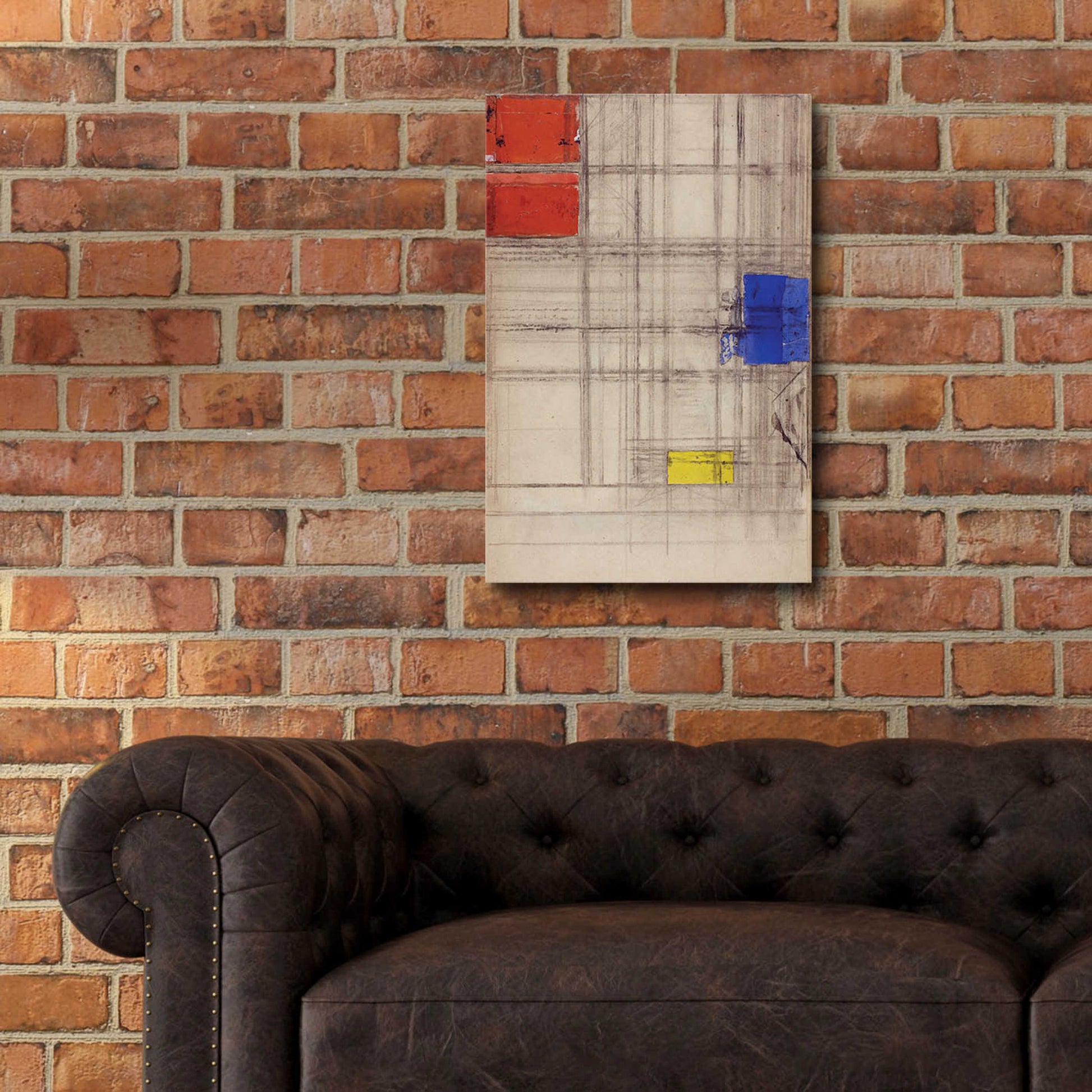 Epic Art 'Study for a Composition, 1940–1941' by Piet Mondrian, Acrylic Glass Wall Art,16x24