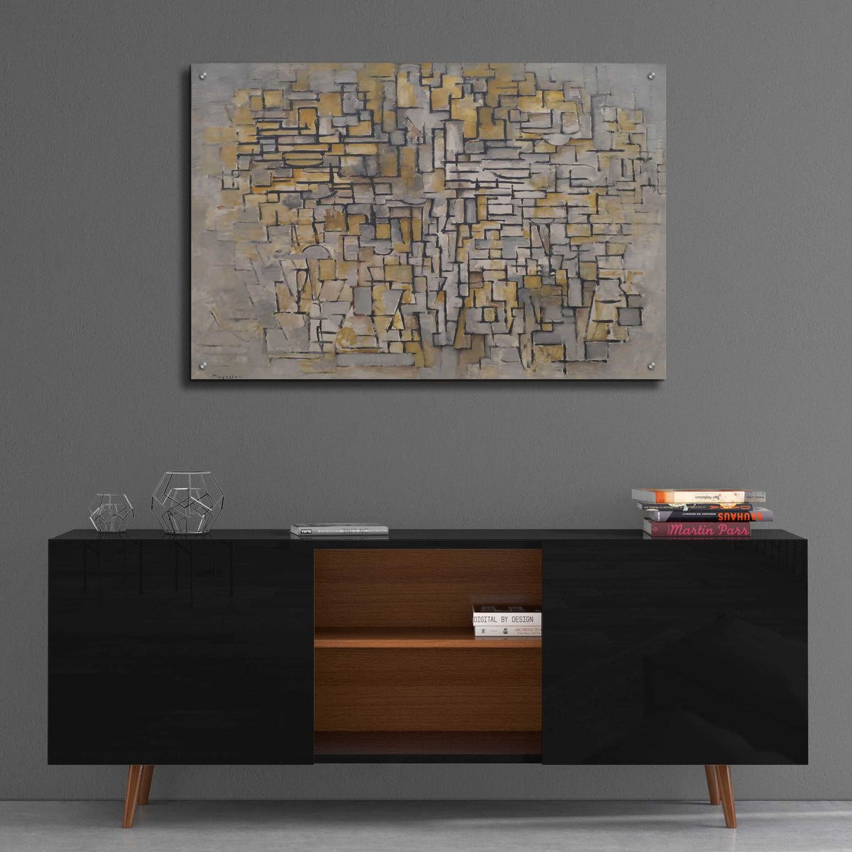 Epic Art 'Tableau No. 2, Composition No. VII, 1913' by Piet Mondrian, Acrylic Glass Wall Art,36x24
