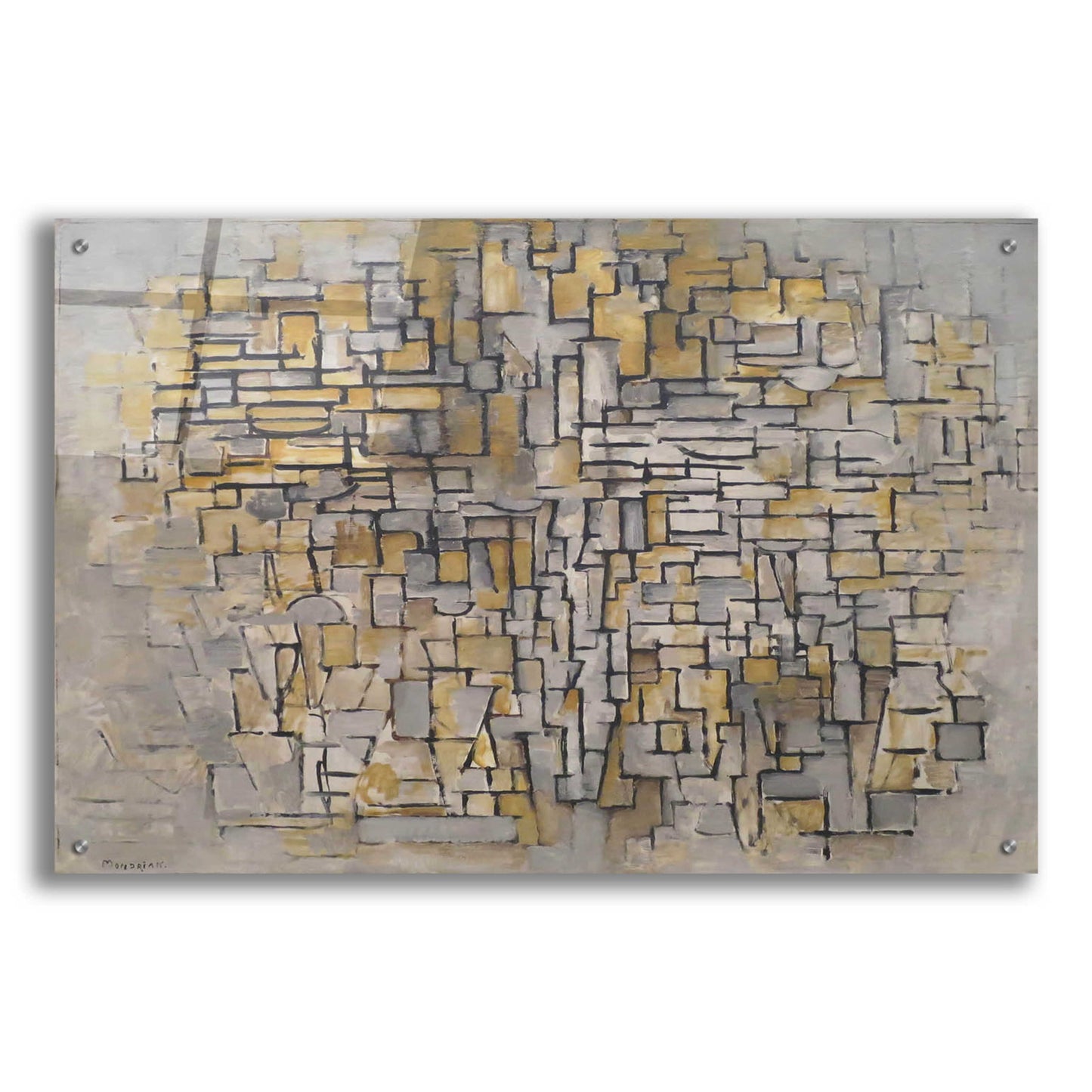 Epic Art 'Tableau No. 2, Composition No. VII, 1913' by Piet Mondrian, Acrylic Glass Wall Art,36x24