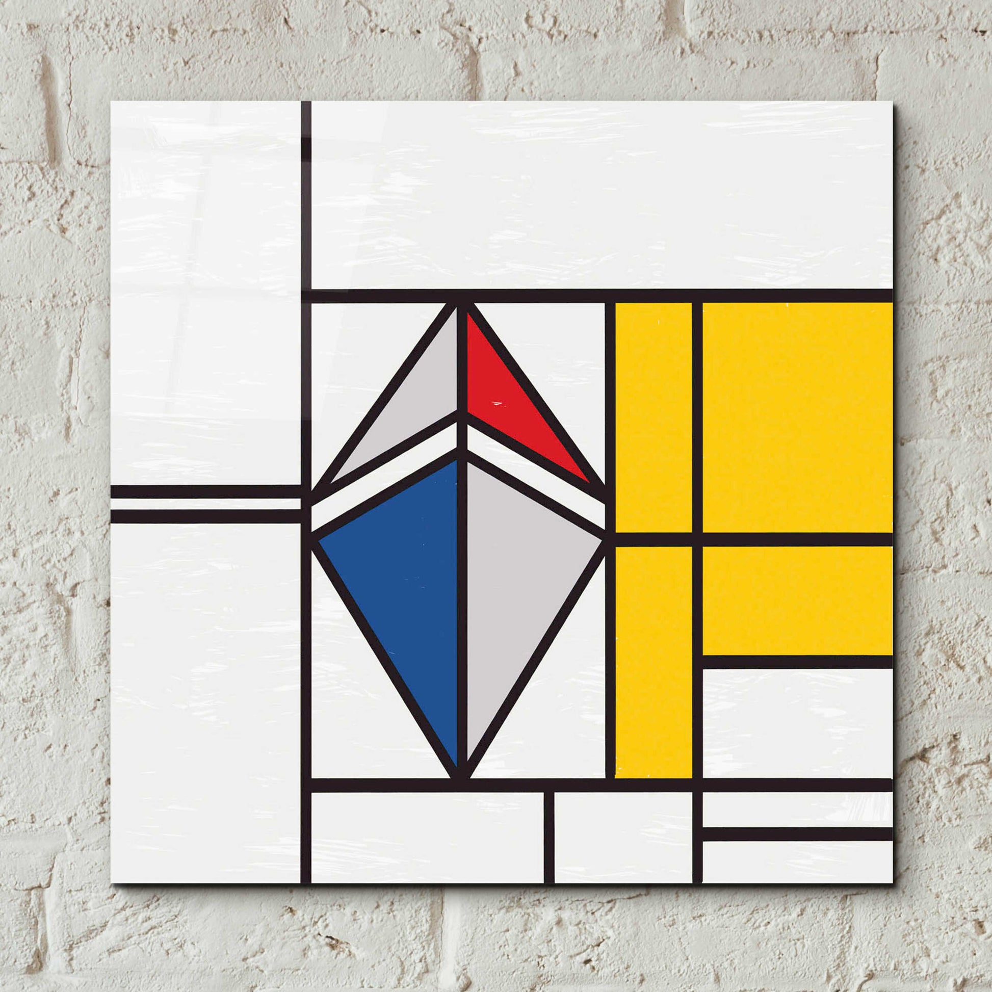 Epic Art 'Mondrian 3937 Ethereum Crypto Art-02' by Epic Portfolio, Acrylic Glass Wall Art,12x12