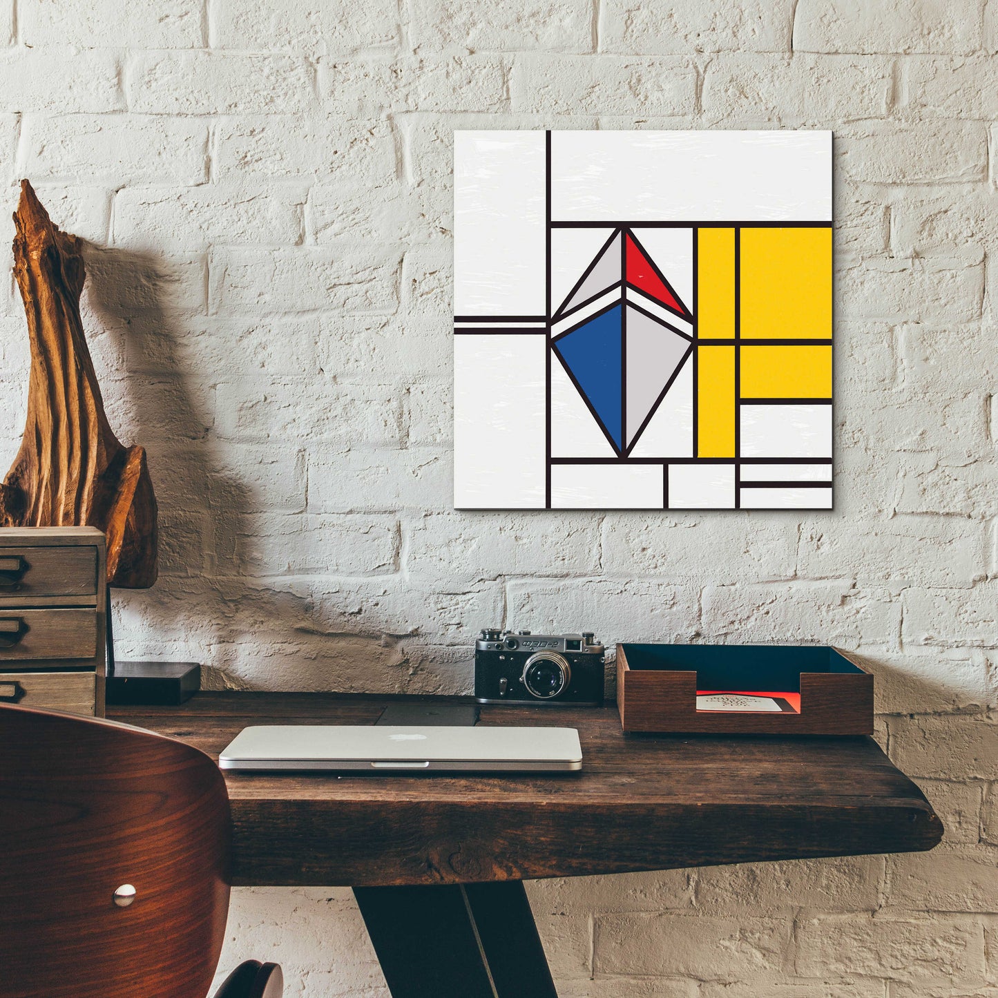 Epic Art 'Mondrian 3937 Ethereum Crypto Art-02' by Epic Portfolio, Acrylic Glass Wall Art,12x12