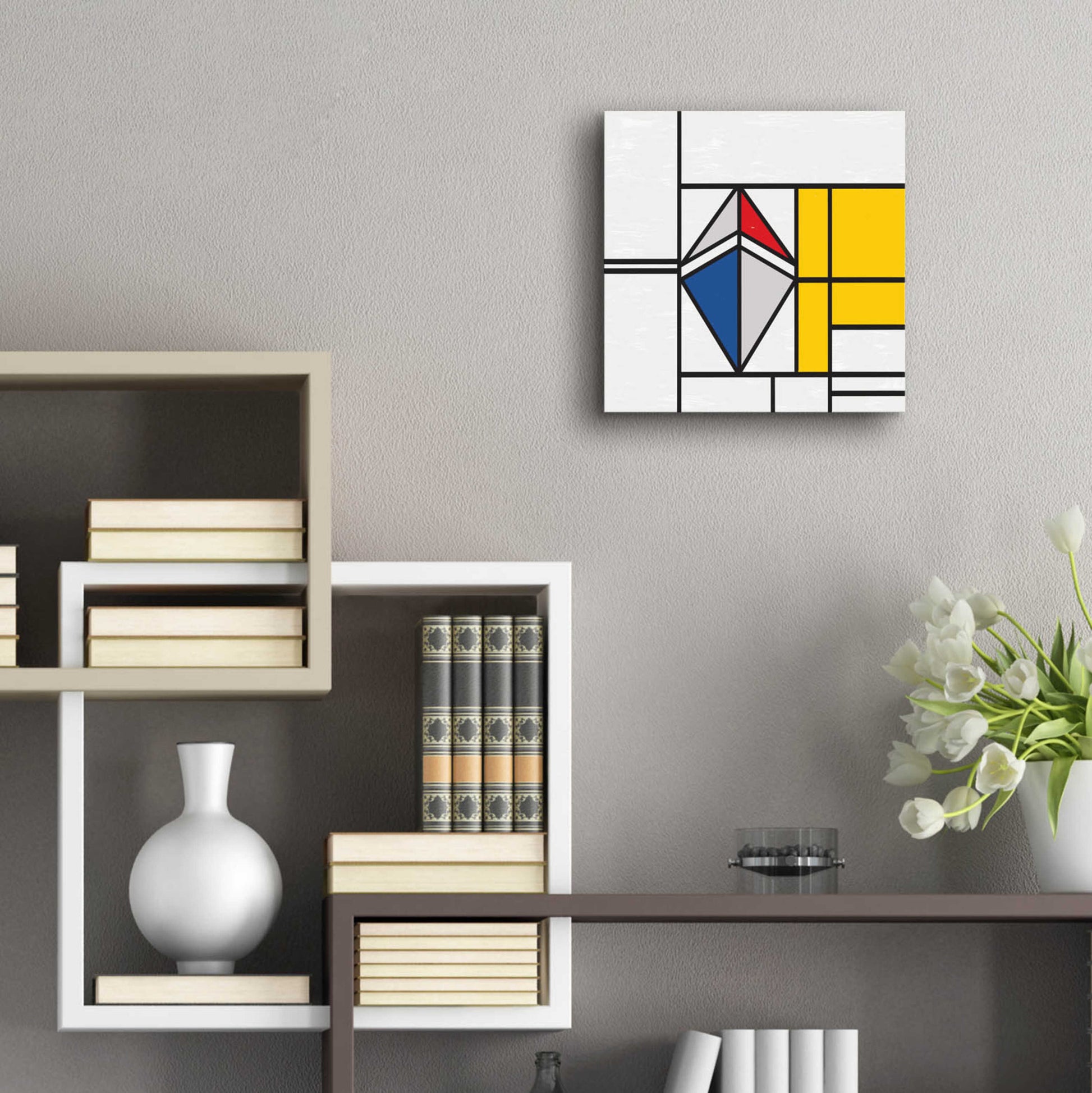 Epic Art 'Mondrian 3937 Ethereum Crypto Art-02' by Epic Portfolio, Acrylic Glass Wall Art,12x12