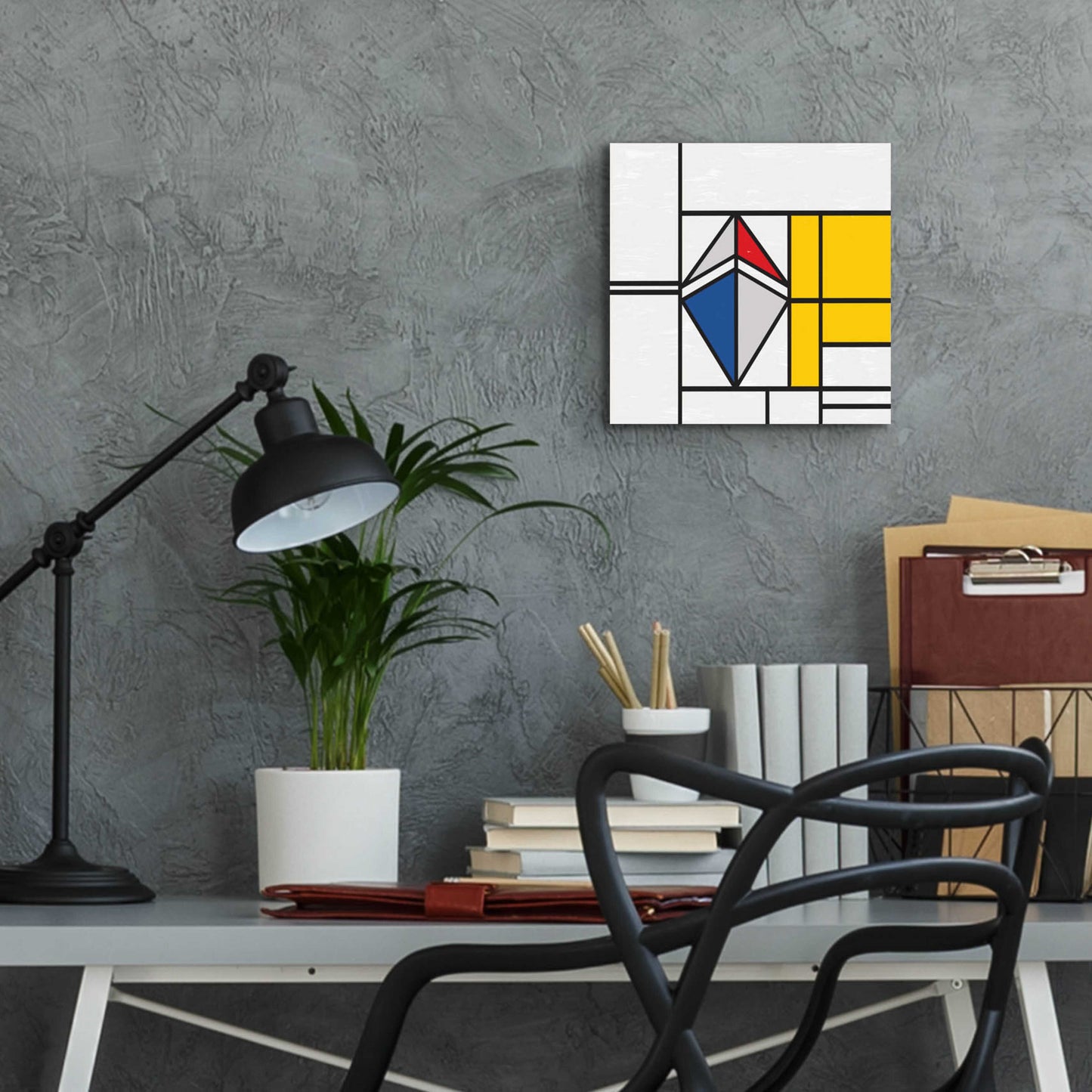 Epic Art 'Mondrian 3937 Ethereum Crypto Art-02' by Epic Portfolio, Acrylic Glass Wall Art,12x12