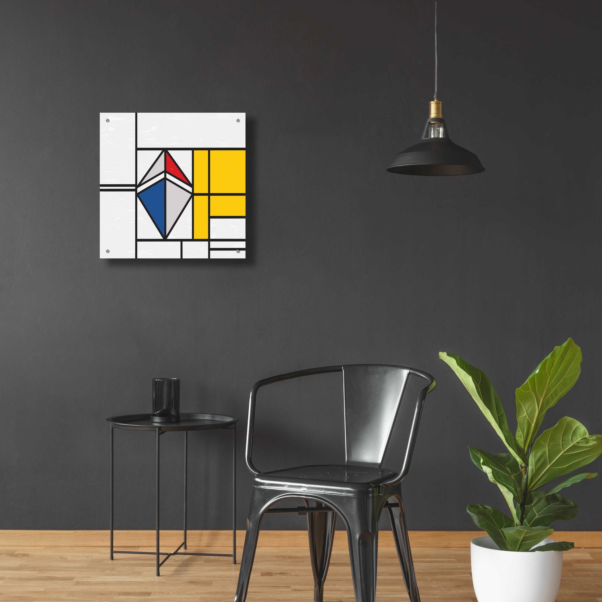 Epic Art 'Mondrian 3937 Ethereum Crypto Art-02' by Epic Portfolio, Acrylic Glass Wall Art,24x24