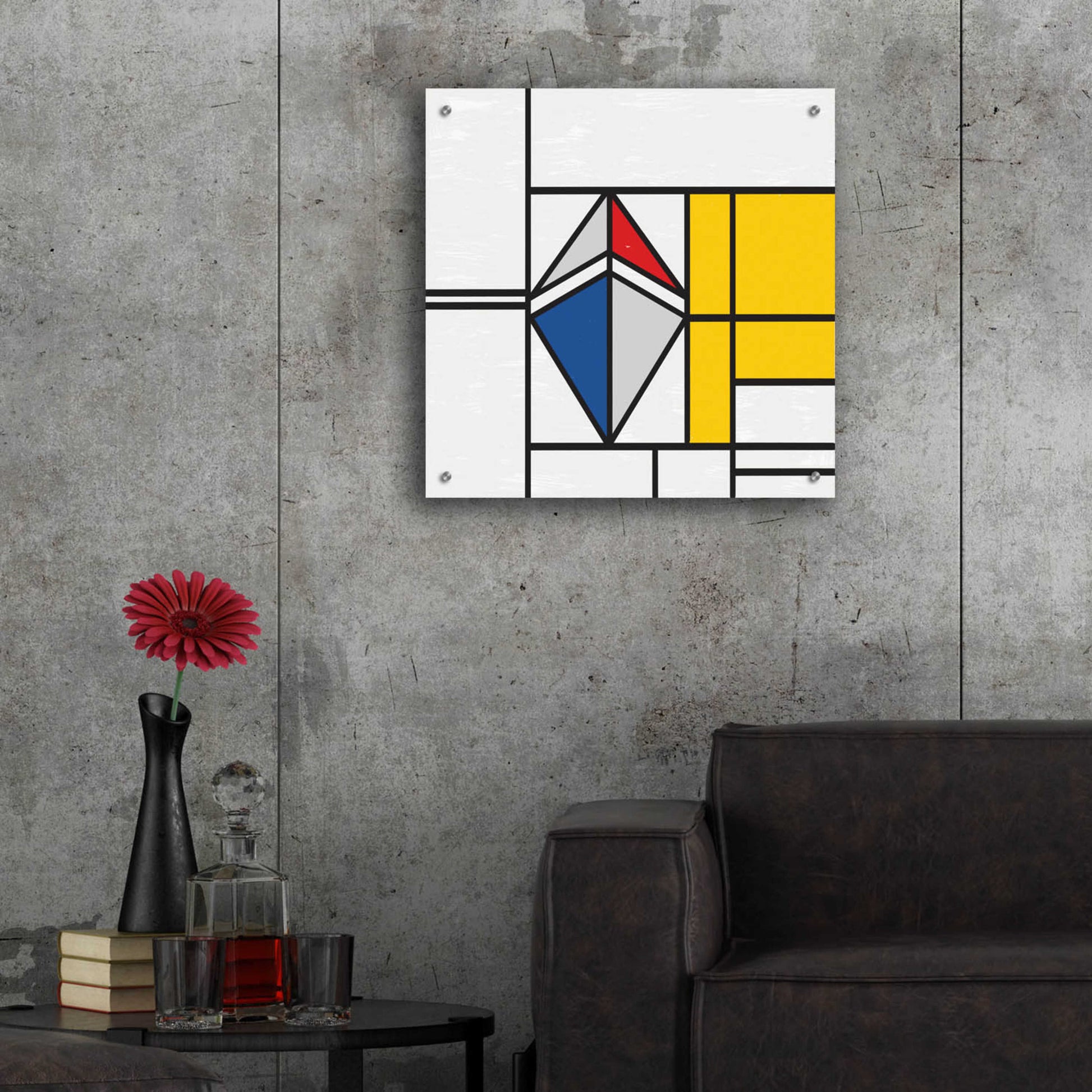 Epic Art 'Mondrian 3937 Ethereum Crypto Art-02' by Epic Portfolio, Acrylic Glass Wall Art,24x24