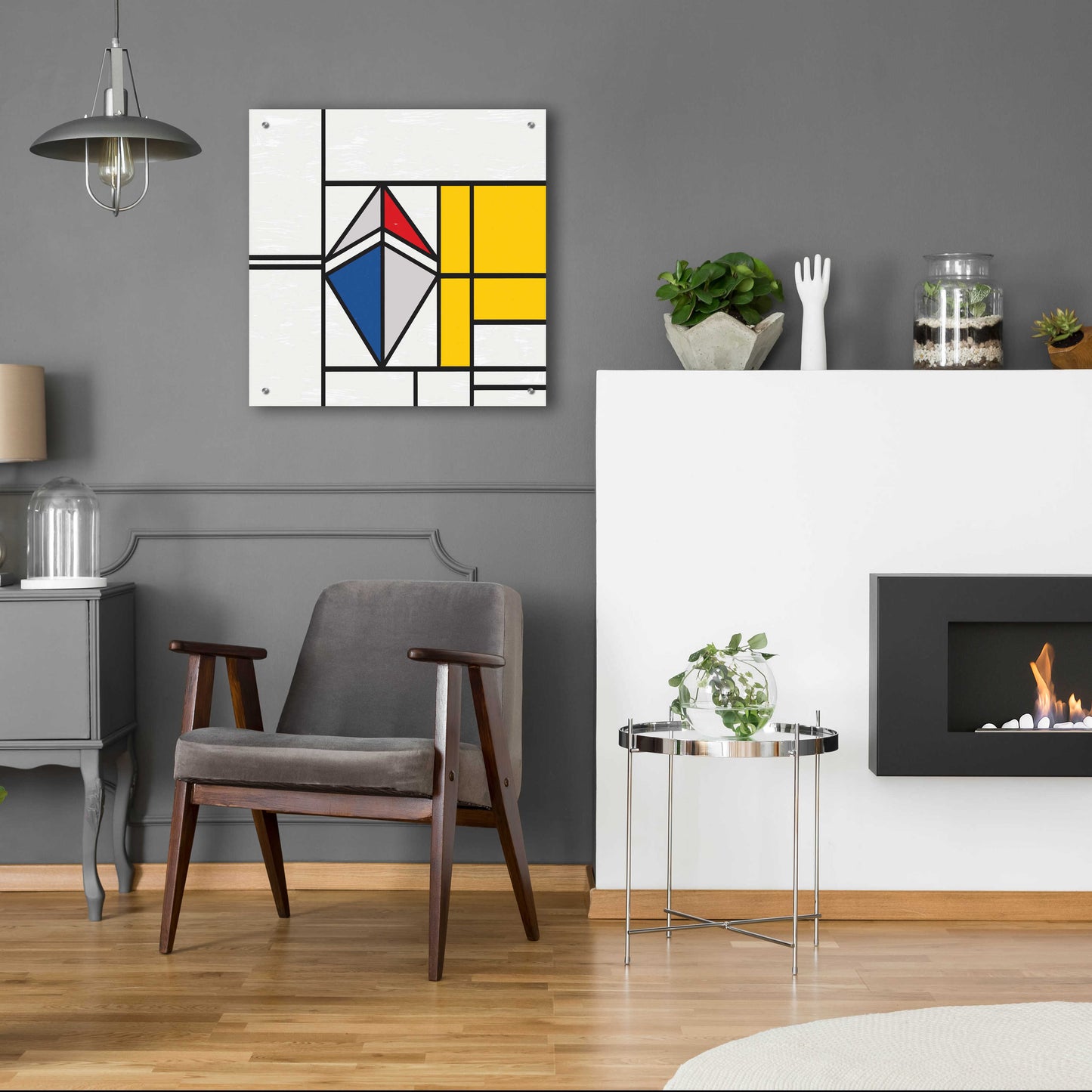Epic Art 'Mondrian 3937 Ethereum Crypto Art-02' by Epic Portfolio, Acrylic Glass Wall Art,24x24