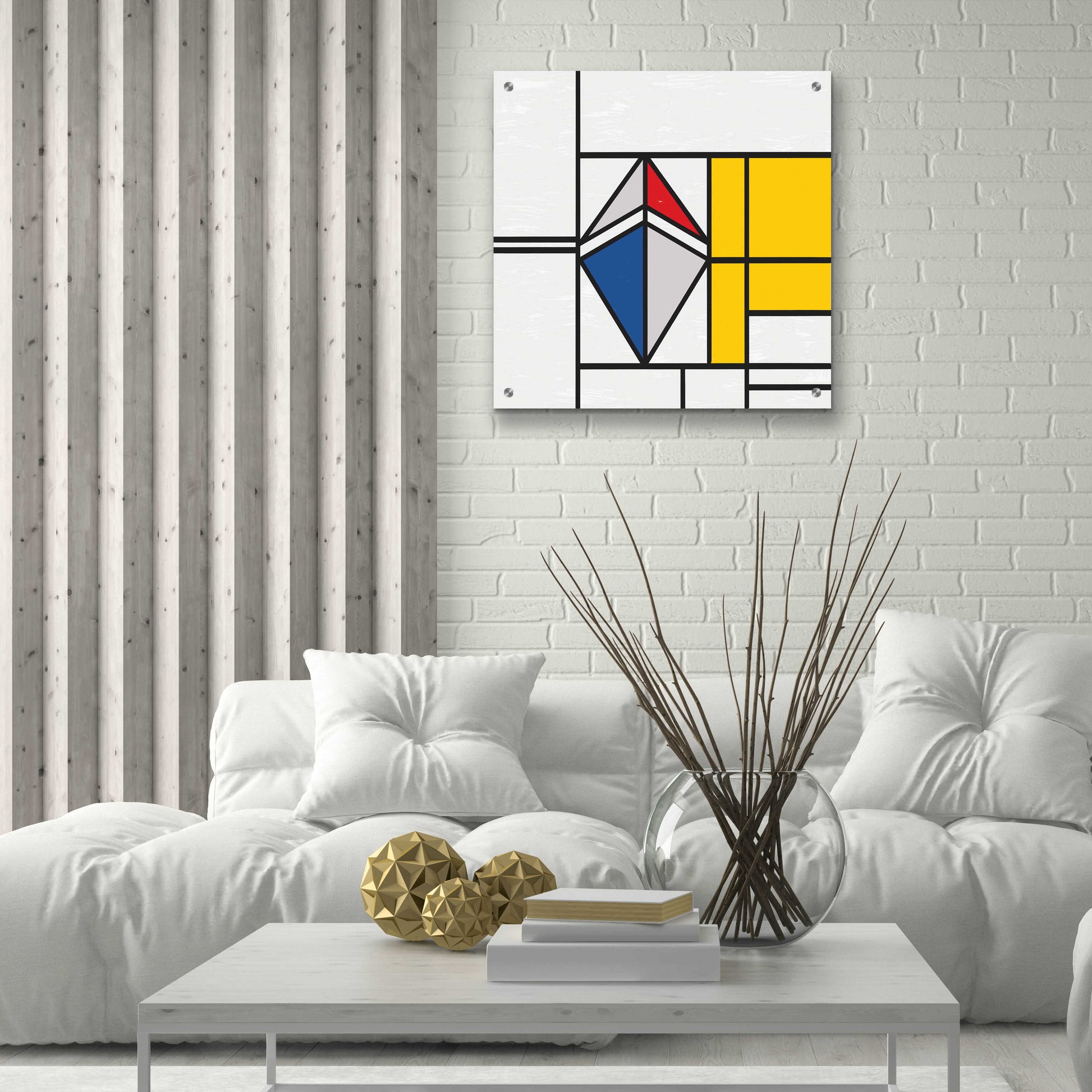 Epic Art 'Mondrian 3937 Ethereum Crypto Art-02' by Epic Portfolio, Acrylic Glass Wall Art,24x24