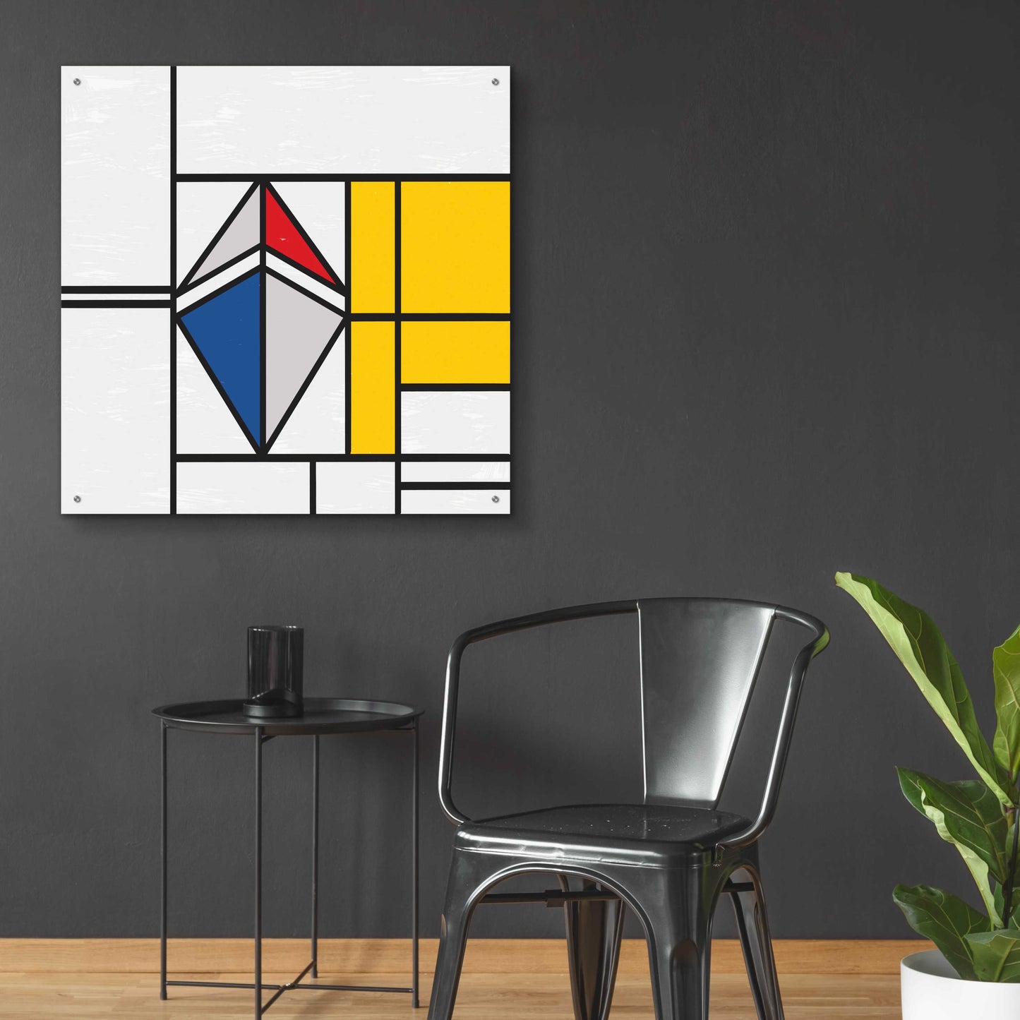 Epic Art 'Mondrian 3937 Ethereum Crypto Art-02' by Epic Portfolio, Acrylic Glass Wall Art,36x36