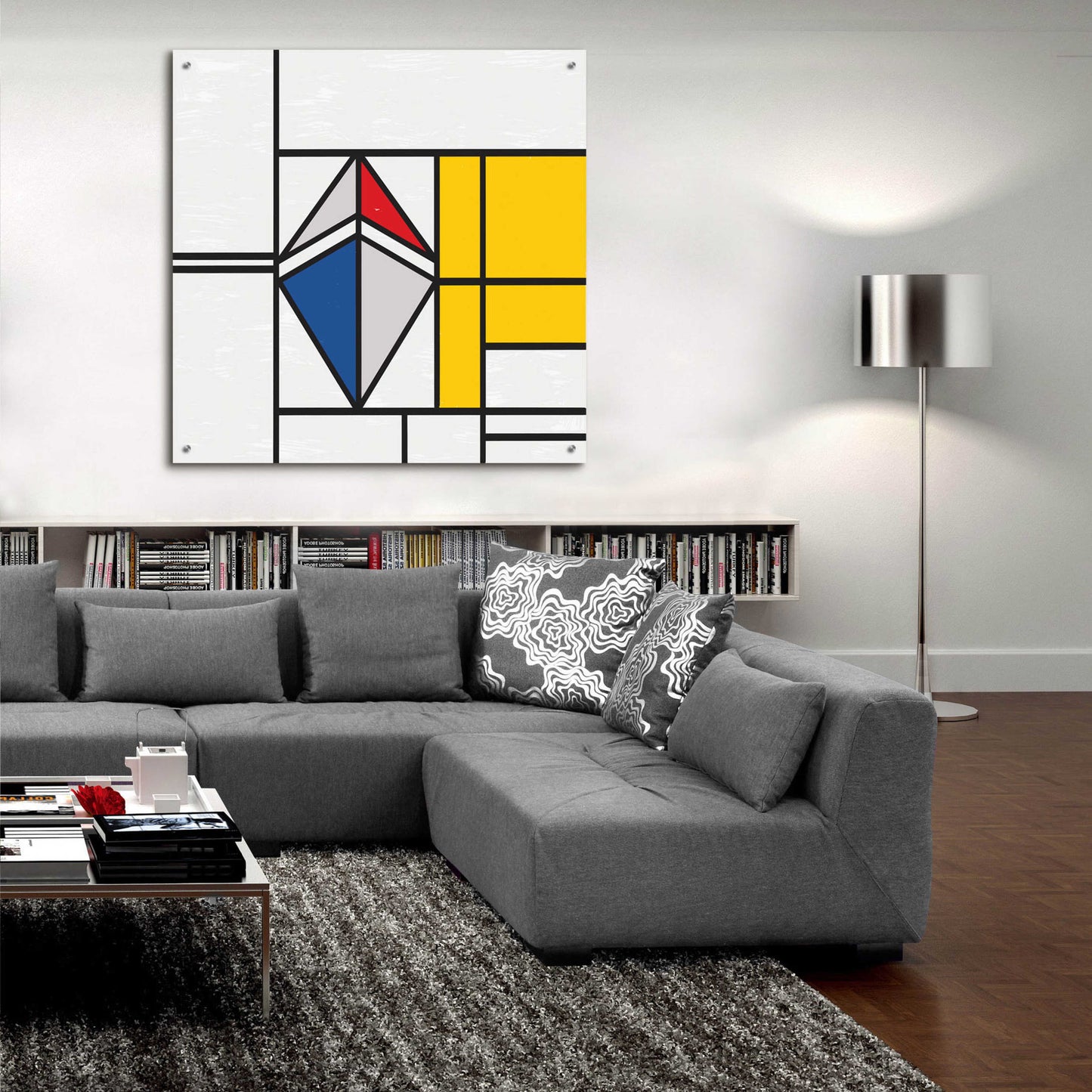 Epic Art 'Mondrian 3937 Ethereum Crypto Art-02' by Epic Portfolio, Acrylic Glass Wall Art,36x36