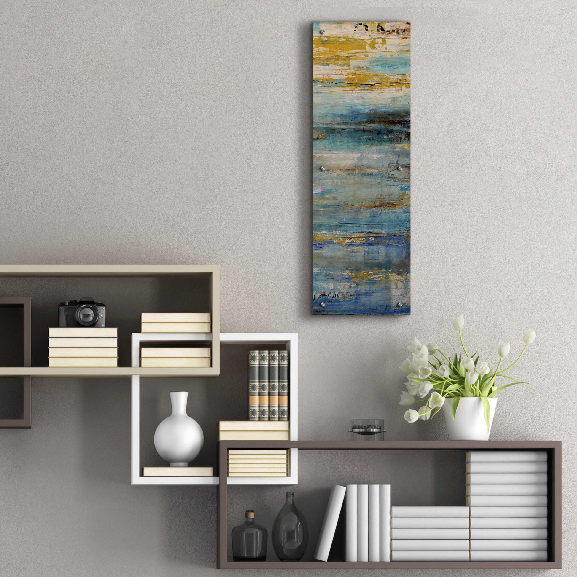 Epic Art 'Beyond the Sea II' by Erin Ashley, Acrylic Glass Wall Art,12x36